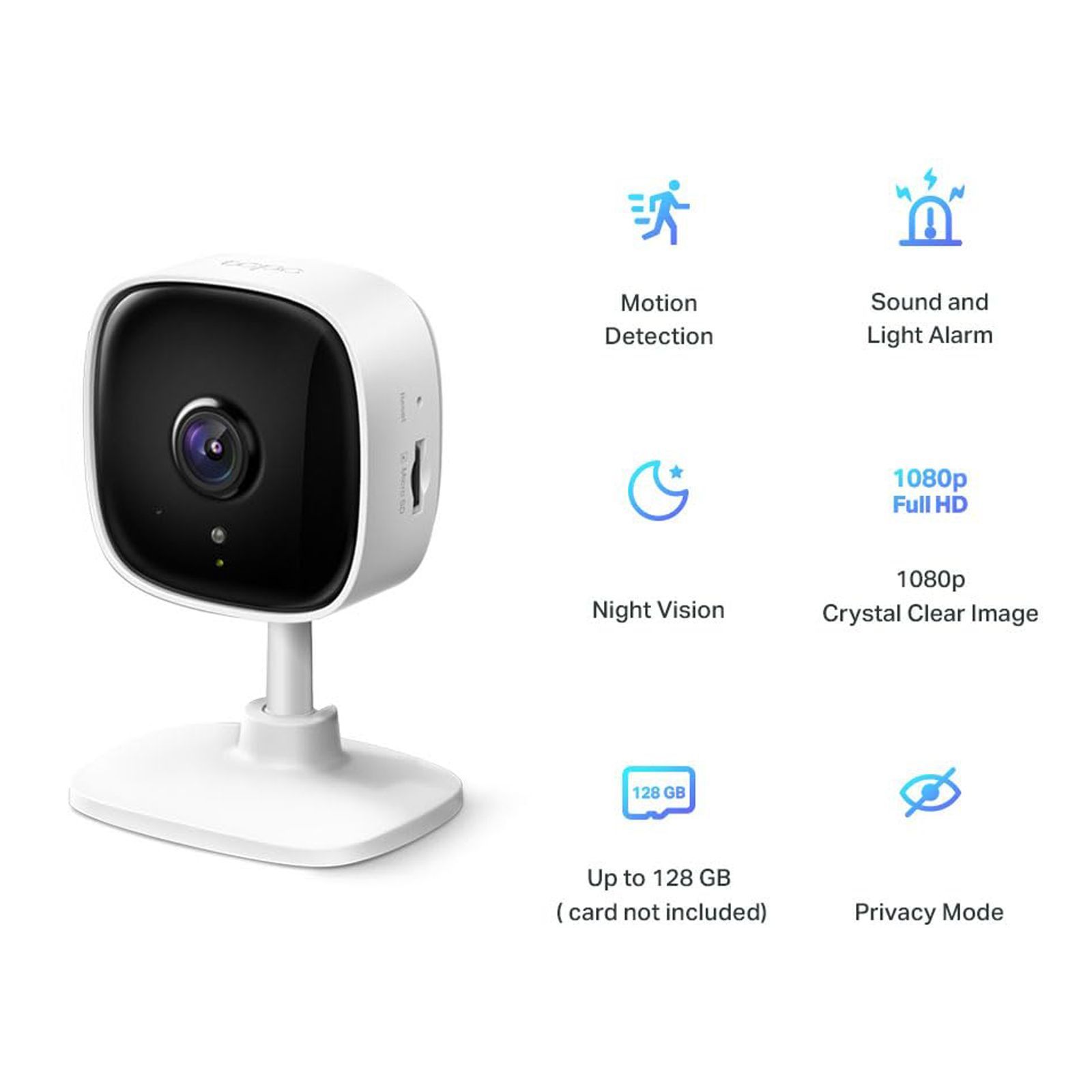tp-link Tapo C100 FHD WiFi CCTV Security Camera (Two-Way Audio, White) tp-link Tapo C100 FHD WiFi CCTV Security Camera (Two-Way Audio, White)_2