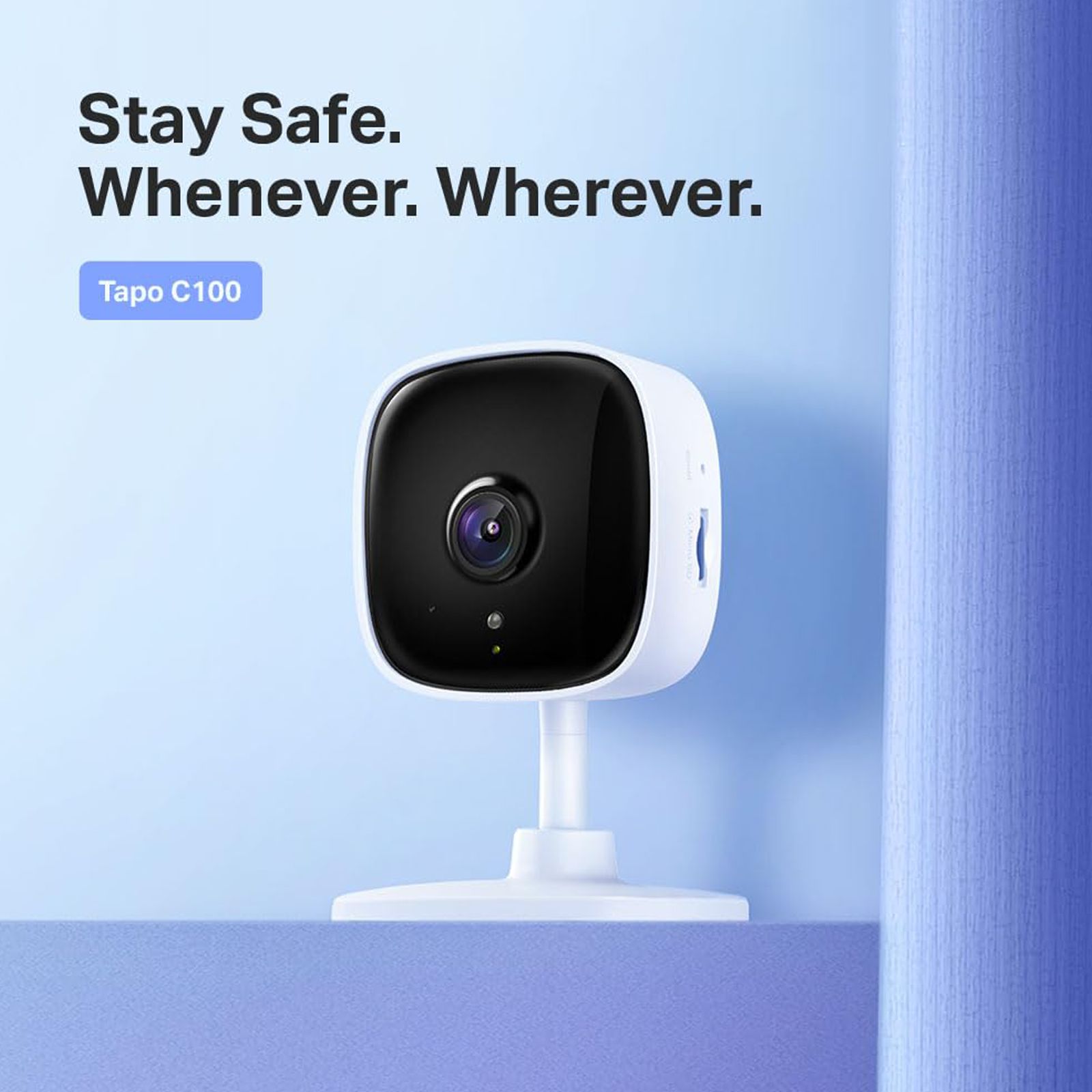 tp-link Tapo C100 FHD WiFi CCTV Security Camera (Two-Way Audio, White) tp-link Tapo C100 FHD WiFi CCTV Security Camera (Two-Way Audio, White)_3