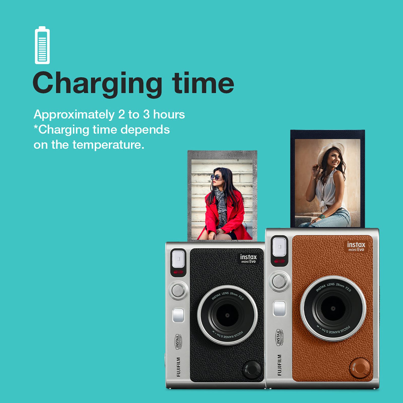 FUJIFILM Instax Mini EVO Instant Camera (Brown)_11
