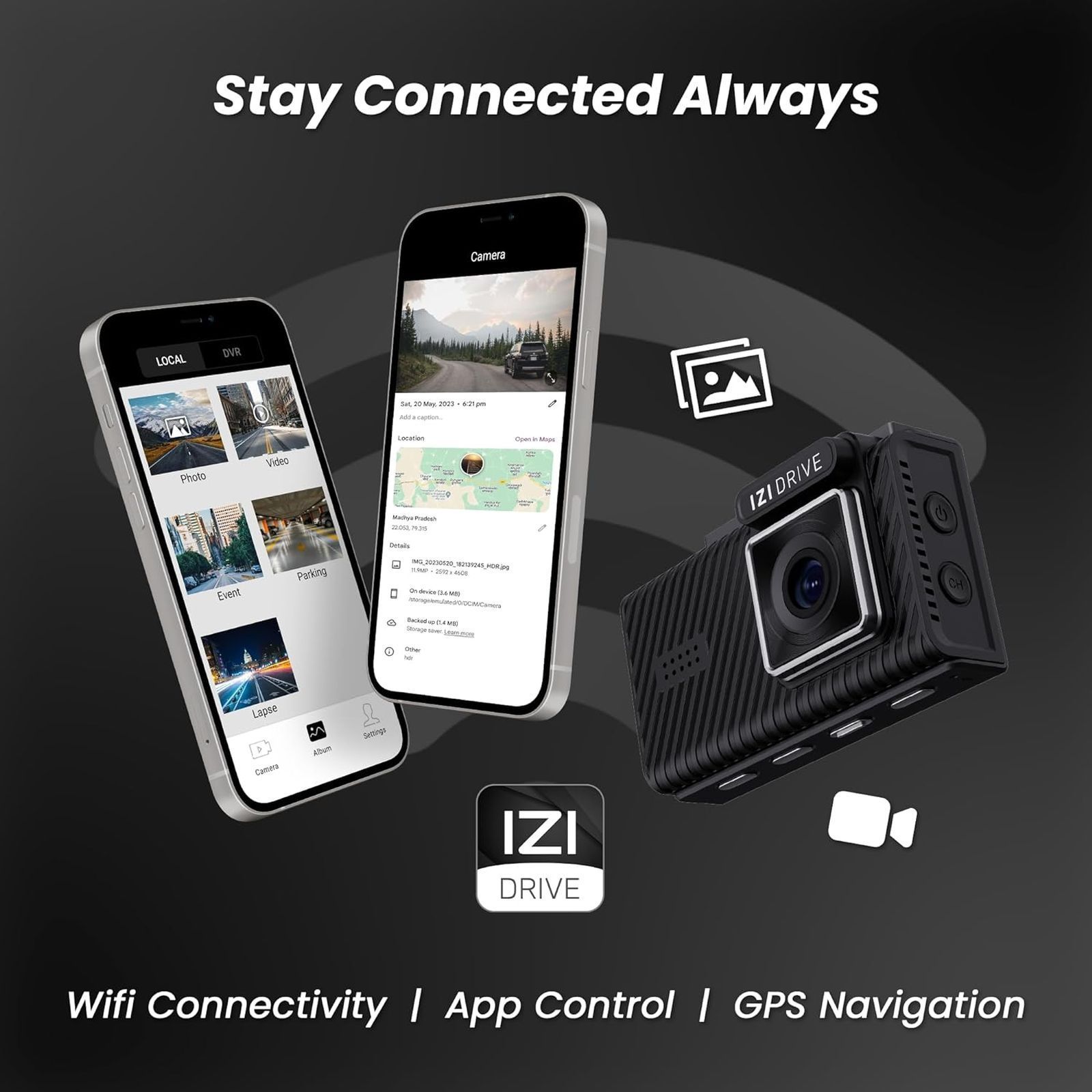IZI Drive 4K and 5MP Action Camera with Advanced Parking Mode (Black) IZI Drive 4K and 5MP Action Camera with Advanced Parking Mode (Black)_6