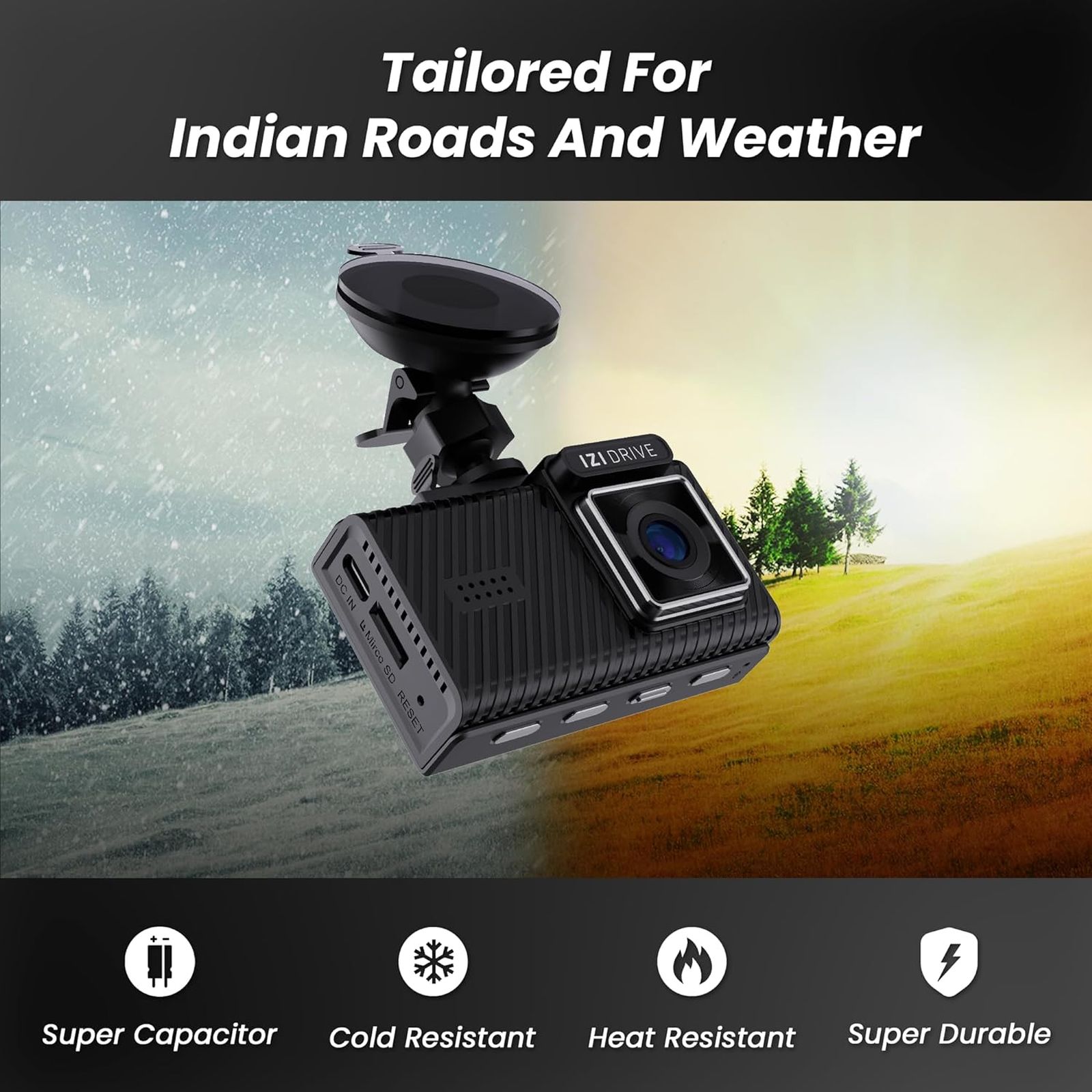 IZI Drive Plus 4K and 5MP 30 FPS Action Camera with ADAS Enabled (Black) IZI Drive Plus 4K and 5MP 30 FPS Action Camera with ADAS Enabled (Black)_10