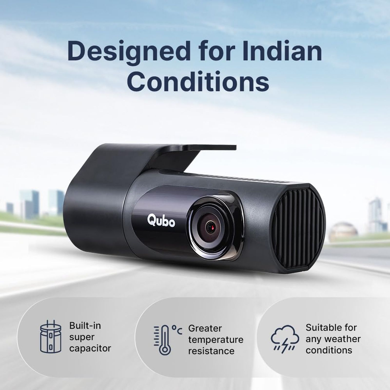 Qubo Dashcam Pro X Full HD and 2MP 30 FPS Action Camera with 360 Rotatable Design (Space Grey) Qubo Dashcam Pro X Full HD and 2MP 30 FPS Action Camera with 360 Rotatable Design (Space Grey)_2