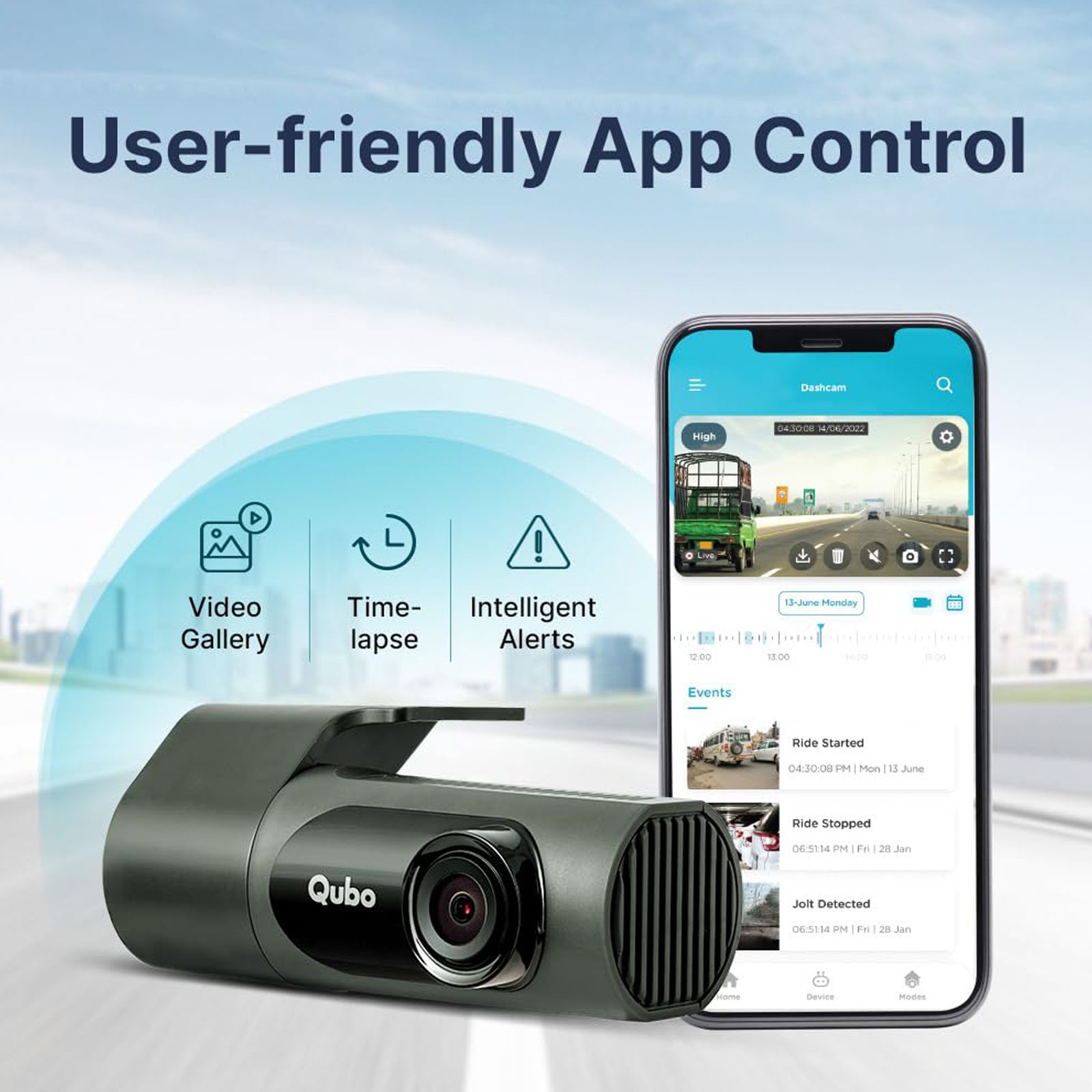 Qubo Dashcam Pro X Full HD and 2MP 30 FPS Action Camera with 360 Rotatable Design (Alpine Green) Qubo Dashcam Pro X Full HD and 2MP 30 FPS Action Camera with 360 Rotatable Design (Alpine Green)_2