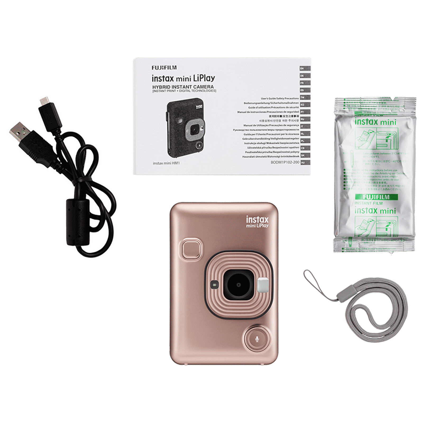 FUJIFILM Instax Mini LiPlay Instant Camera with 10 Instant Films (Blush Gold)_13