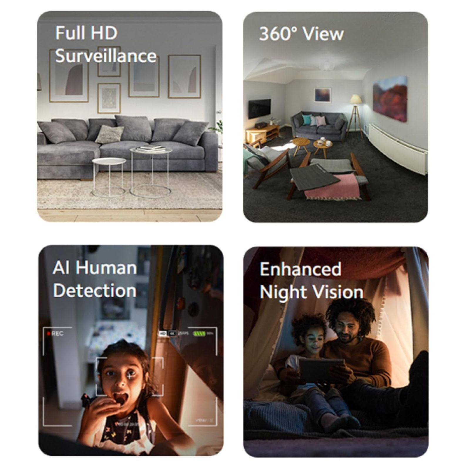 Xiaomi 2i HD WiFi Dome CCTV Security Camera (AI Powered Motion Detection, MJSXJ10CM, White)_4