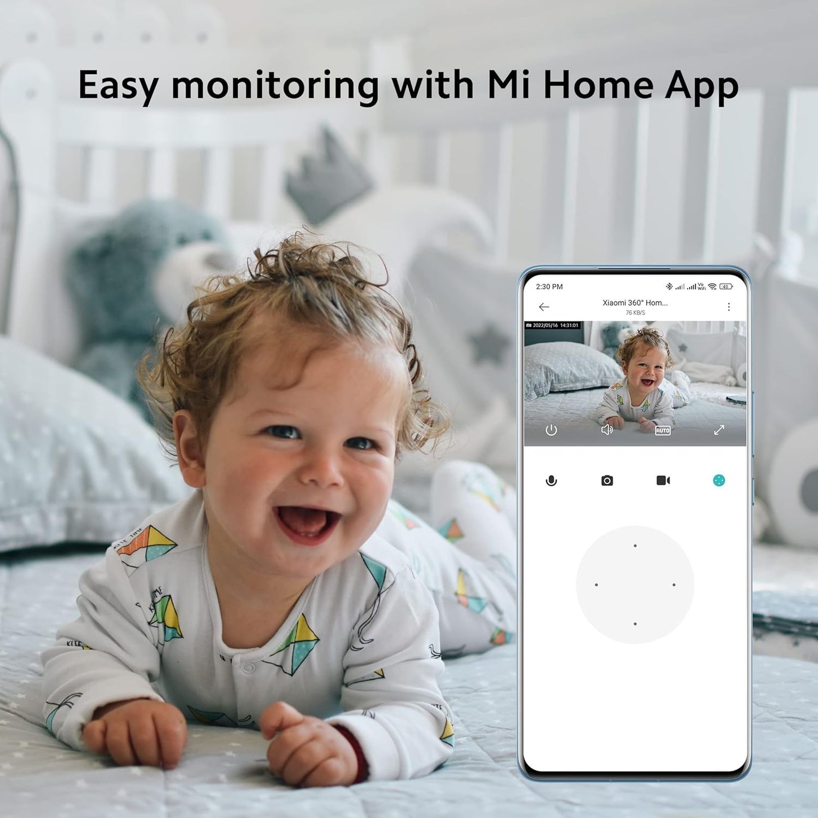 Xiaomi 2i HD WiFi Dome CCTV Security Camera (AI Powered Motion Detection, MJSXJ10CM, White)_7