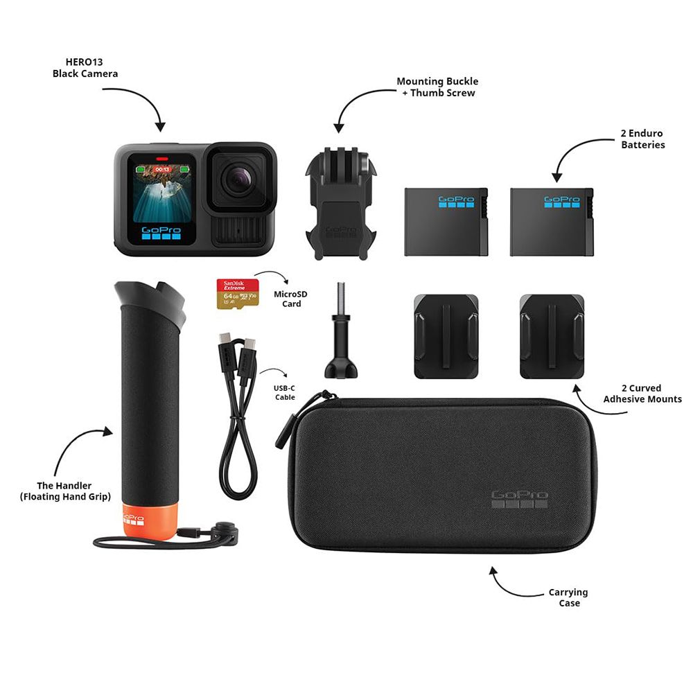 GoPro HERO13 Bundle 5.3K and 27MP 240 FPS Waterproof Sports Action Camera with Vehicle Light Trails (Black) GoPro HERO13 Bundle 5.3K and 27MP 240 FPS Waterproof Sports Action Camera with Vehicle Light Trails (Black)_8