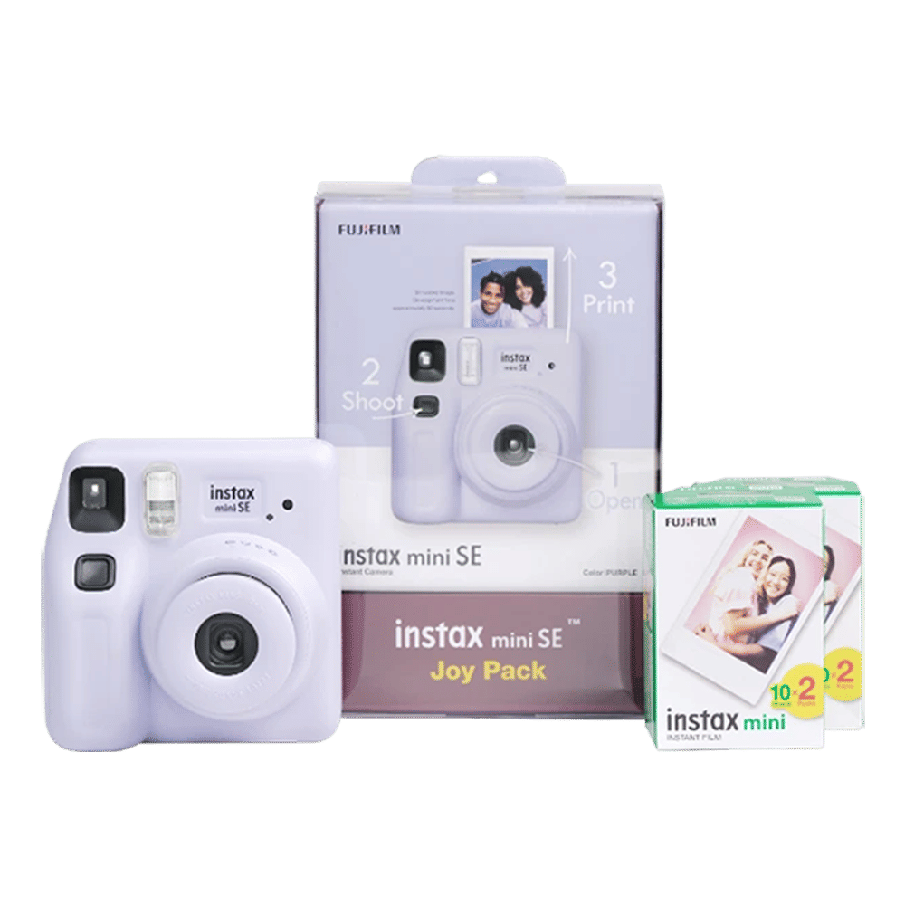 FUJIFILM Instax Mini SE Joy Pack Instant Camera with 40 Shots (Purple)_1