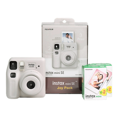 FUJIFILM Instax Mini SE Joy Pack Instant Camera with 40 Shots (Gray)