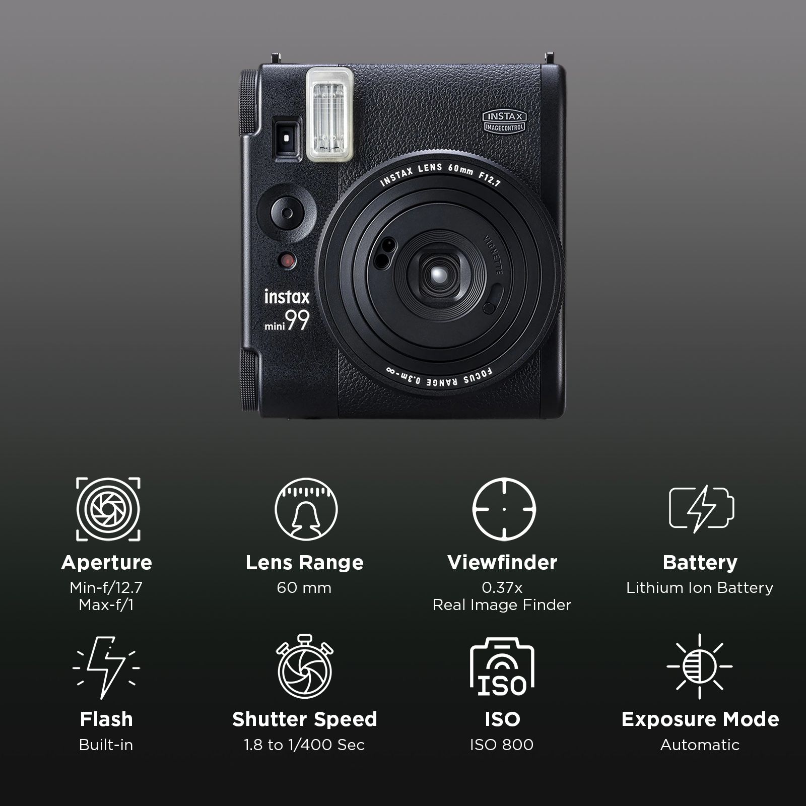 FUJIFILM Instax Mini 99 Instant Camera (Black)_2