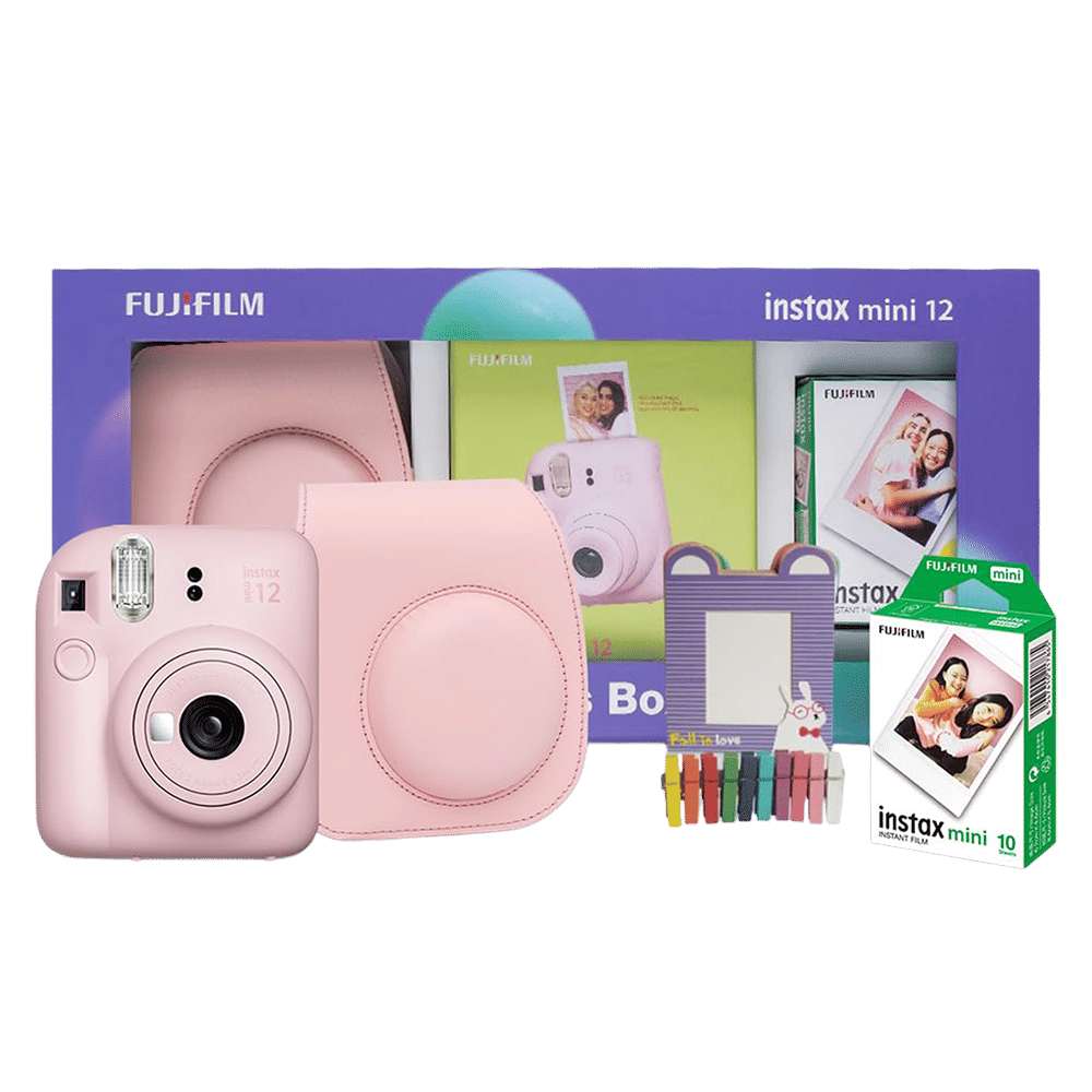 FUJIFILM Instax Mini 12 Moments Box Instant Camera with 20 Shots (Blossom Pink) FUJIFILM Instax Mini 12 Moments Box Instant Camera with 20 Shots (Blossom Pink)_1