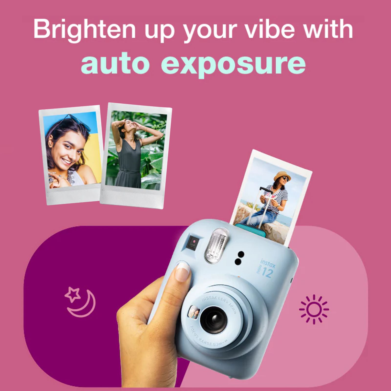 FUJIFILM Instax Mini 12 Moments Box Instant Camera with 20 Shots (Blossom Pink) FUJIFILM Instax Mini 12 Moments Box Instant Camera with 20 Shots (Blossom Pink)_5