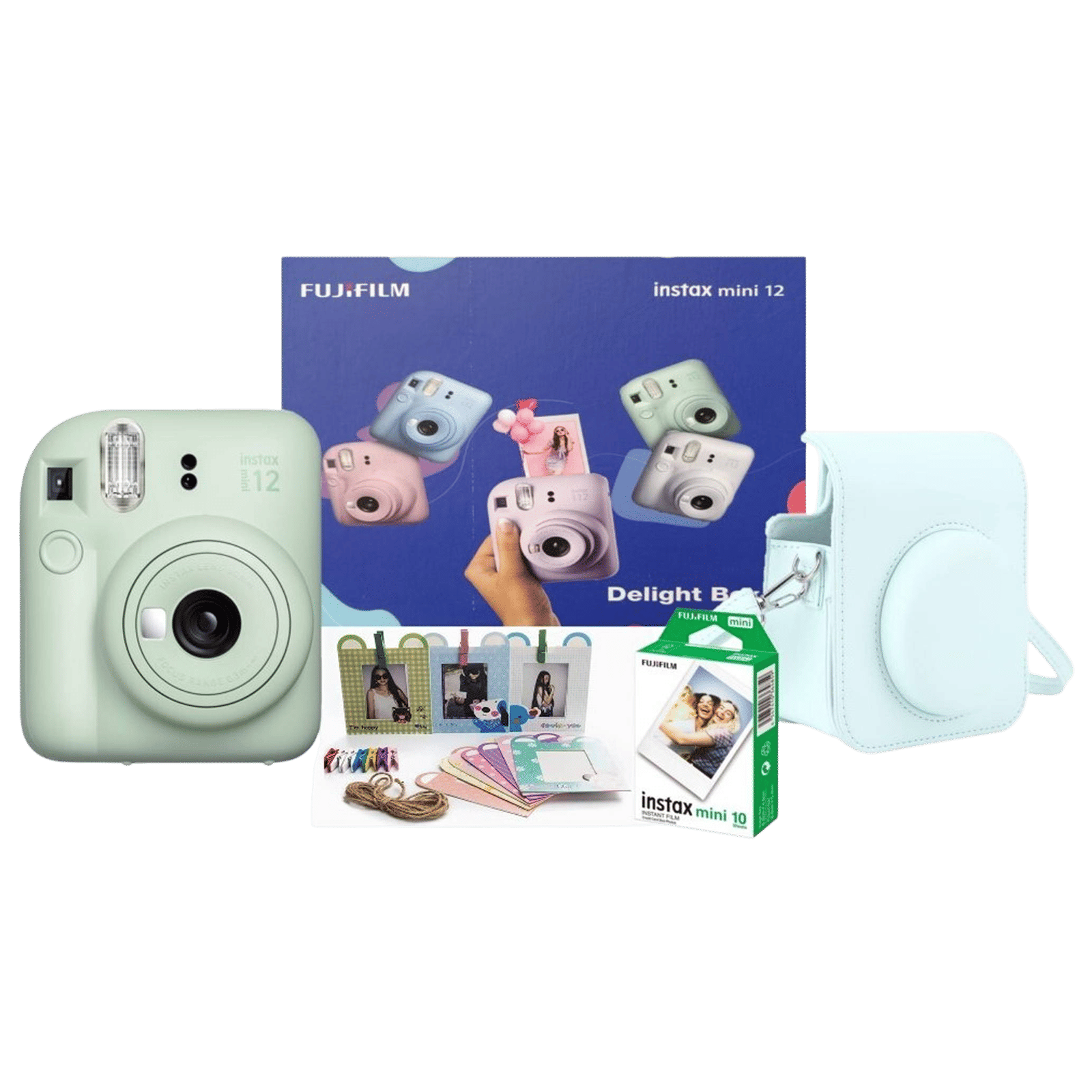FUJIFILM Instax Mini 12 Delight Box Instant Camera with 10 Shots (Mint Green)_1