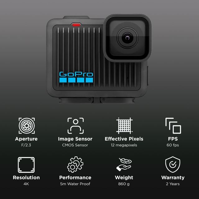 Buy GoPro Hero 4K and 12MP 60 FPS Waterproof Action Camera with Rear ...