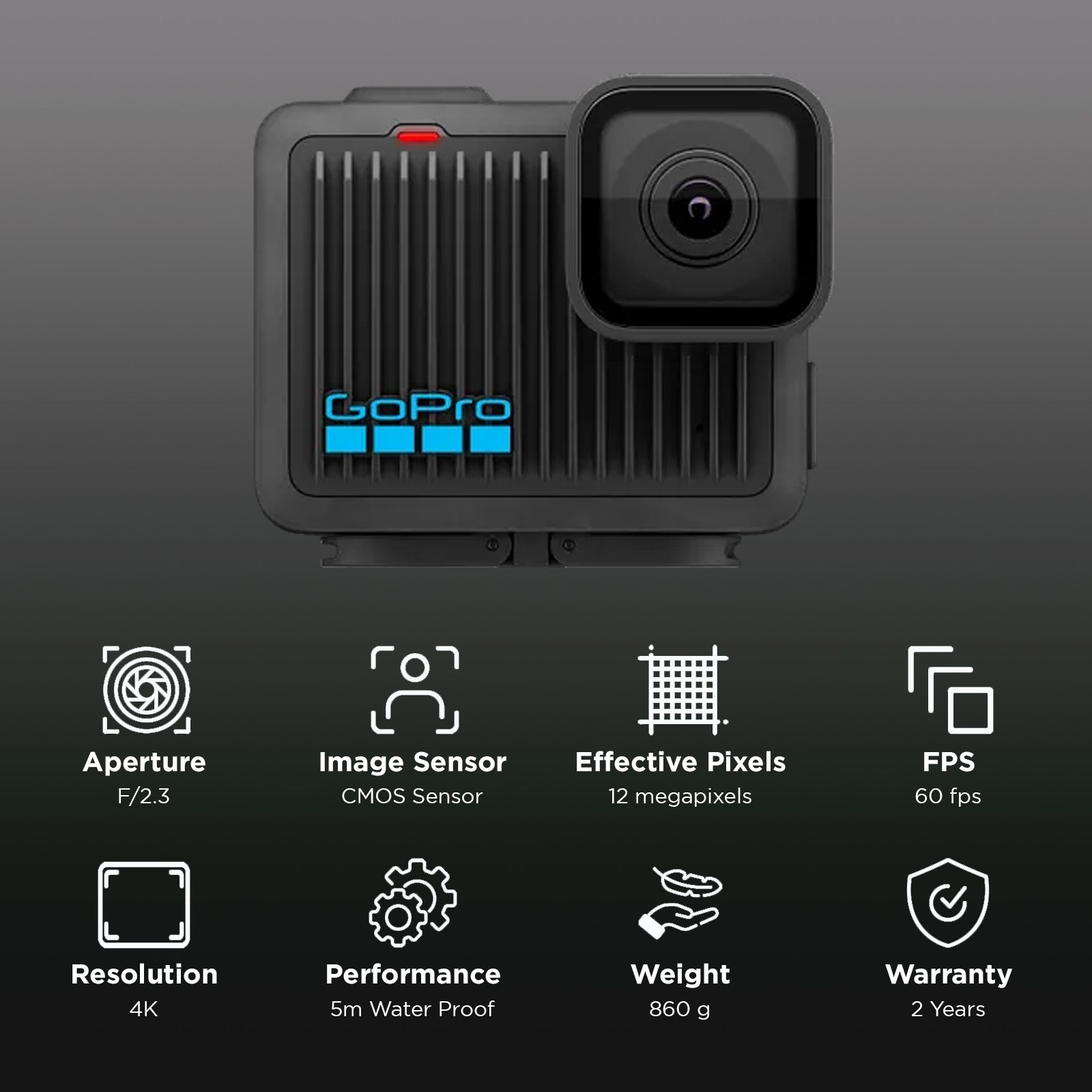 GoPro Hero 4K and 12MP 60 FPS Waterproof Action Camera with Rear LCD Touchscreen (Black) GoPro Hero 4K and 12MP 60 FPS Waterproof Action Camera with Rear LCD Touchscreen (Black)_2