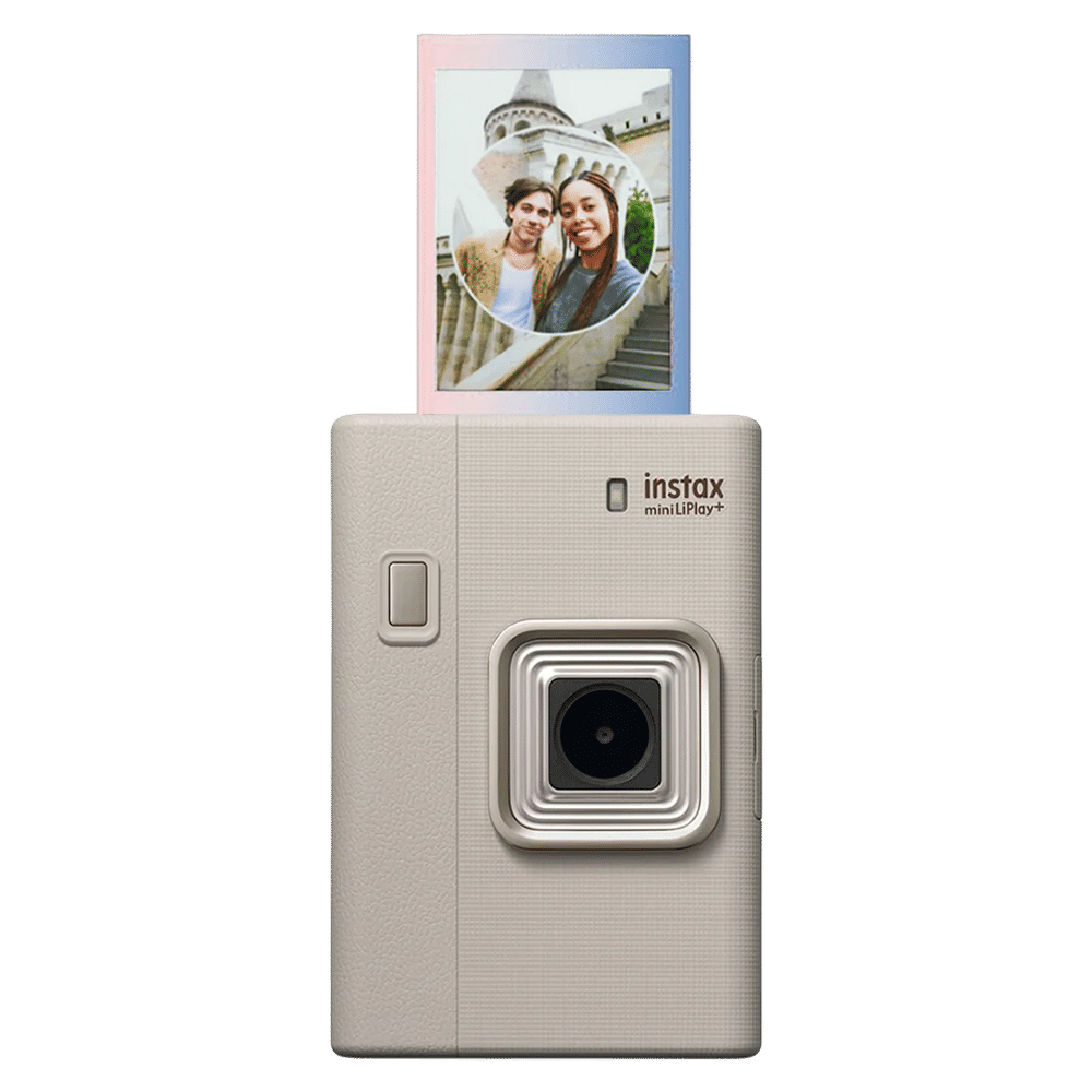 FUJIFILM Instax Mini LiPlay Plus Instant Camera with 10 Instant Films (Sand Beige) FUJIFILM Instax Mini LiPlay Plus Instant Camera with 10 Instant Films (Sand Beige)_1