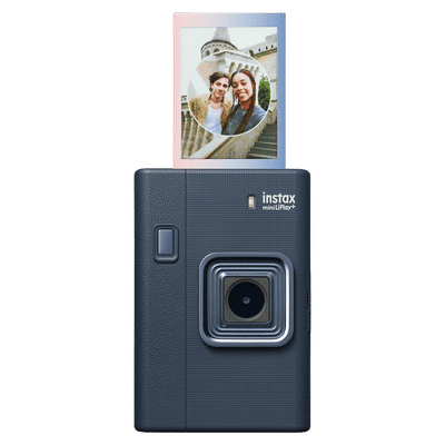 FUJIFILM Instax Mini LiPlay Plus Instant Camera with 10 Instant Films (Midnight Blue)