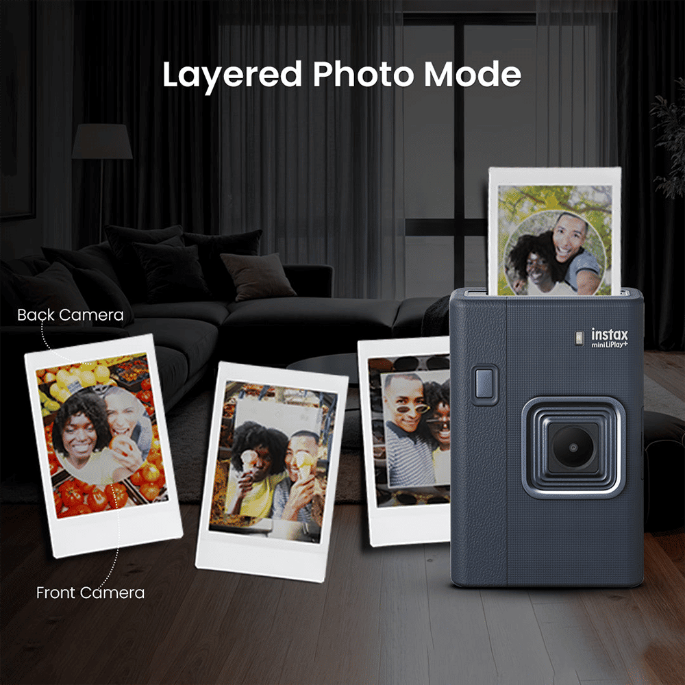 FUJIFILM Instax Mini LiPlay Plus Instant Camera with 10 Instant Films (Midnight Blue) FUJIFILM Instax Mini LiPlay Plus Instant Camera with 10 Instant Films (Midnight Blue)_6