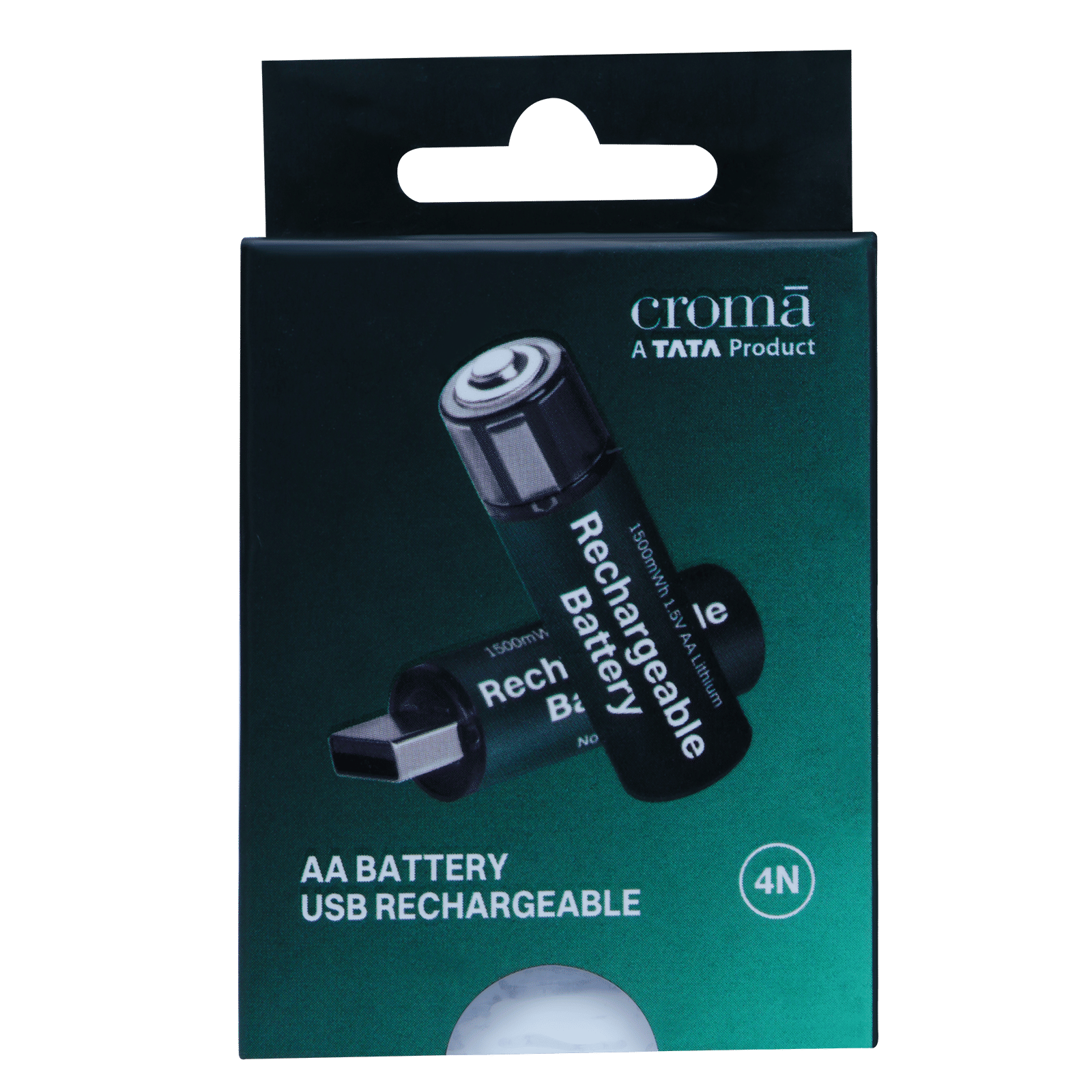 Croma 1500 mAh Alkaline AA Rechargeable Battery (Pack of 4) Croma 1500 mAh Alkaline AA Rechargeable Battery (Pack of 4)_1
