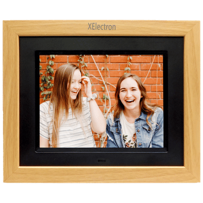 XElectron 20.32cm (8 Inches) Digital Photo Frame (IPS Display, DPF805Wi, Wooden and Black)