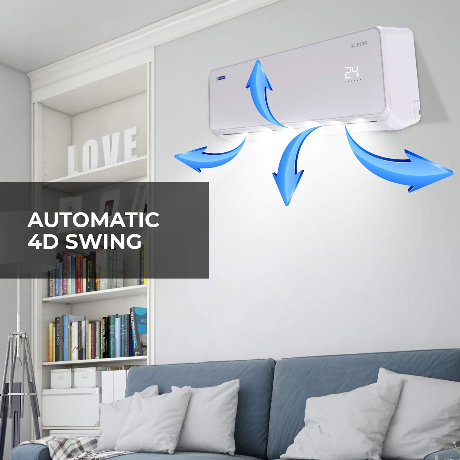 Blue Star 1.5 Ton 5 Star Inverter Split AC (Copper Condenser, Dust Filter, IC518EBTU)_4