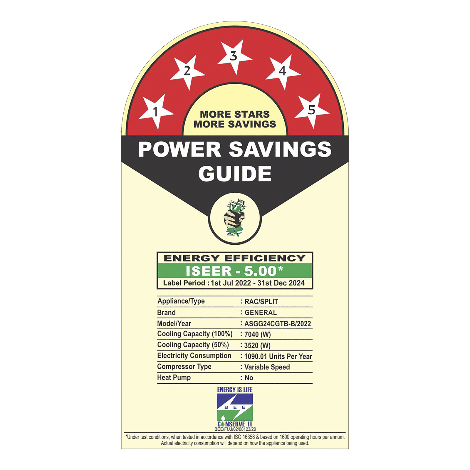 O GENERAL CGT Series 2 Ton 5 Star Inverter Split AC (Copper Condenser, PM 2.5 Filter, ASGG24CGTB-B)_3
