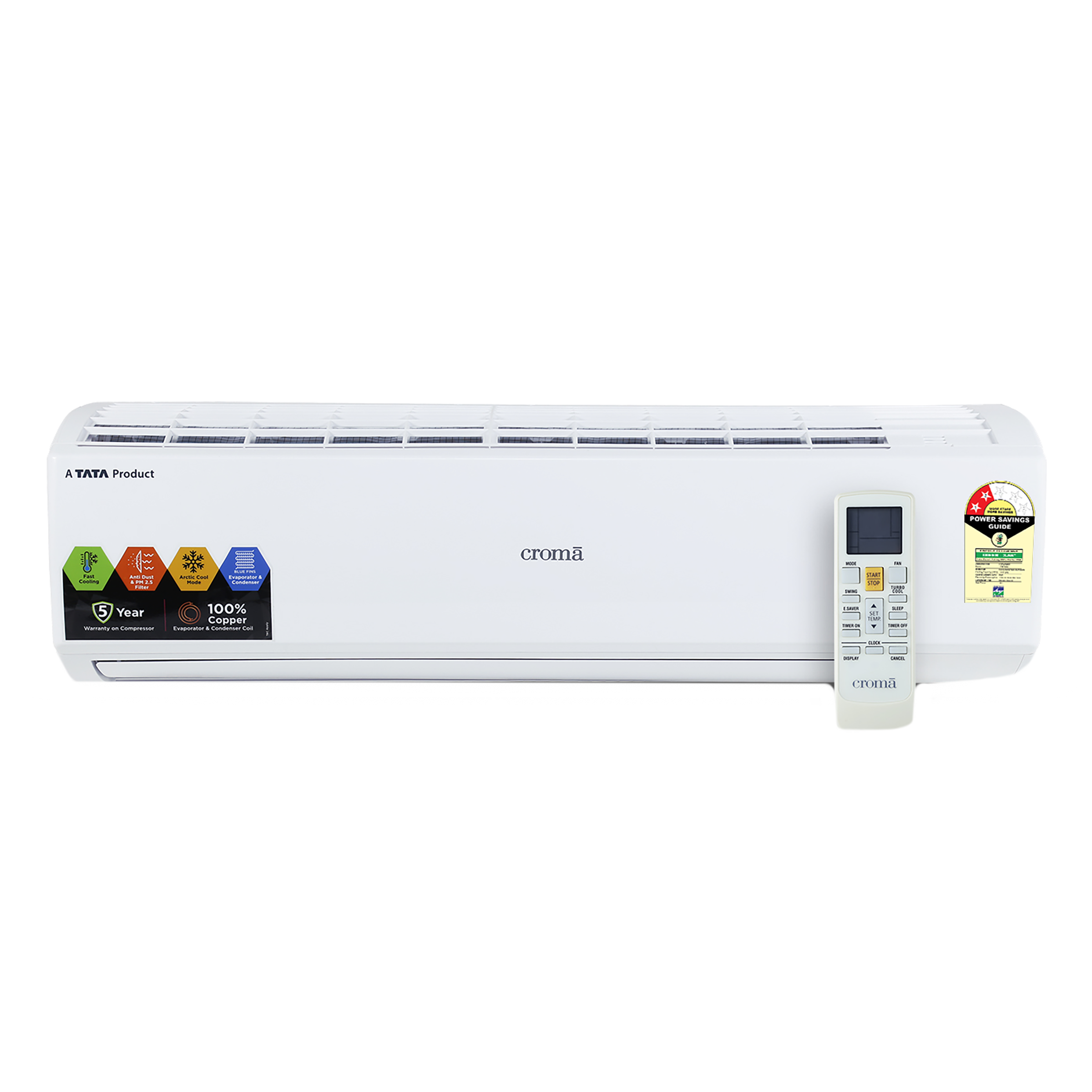 Croma 1 Ton 2 Star Split AC (Copper Condenser, Dust Filter) Croma 1 Ton 2 Star Split AC (Copper Condenser, Dust Filter)_1