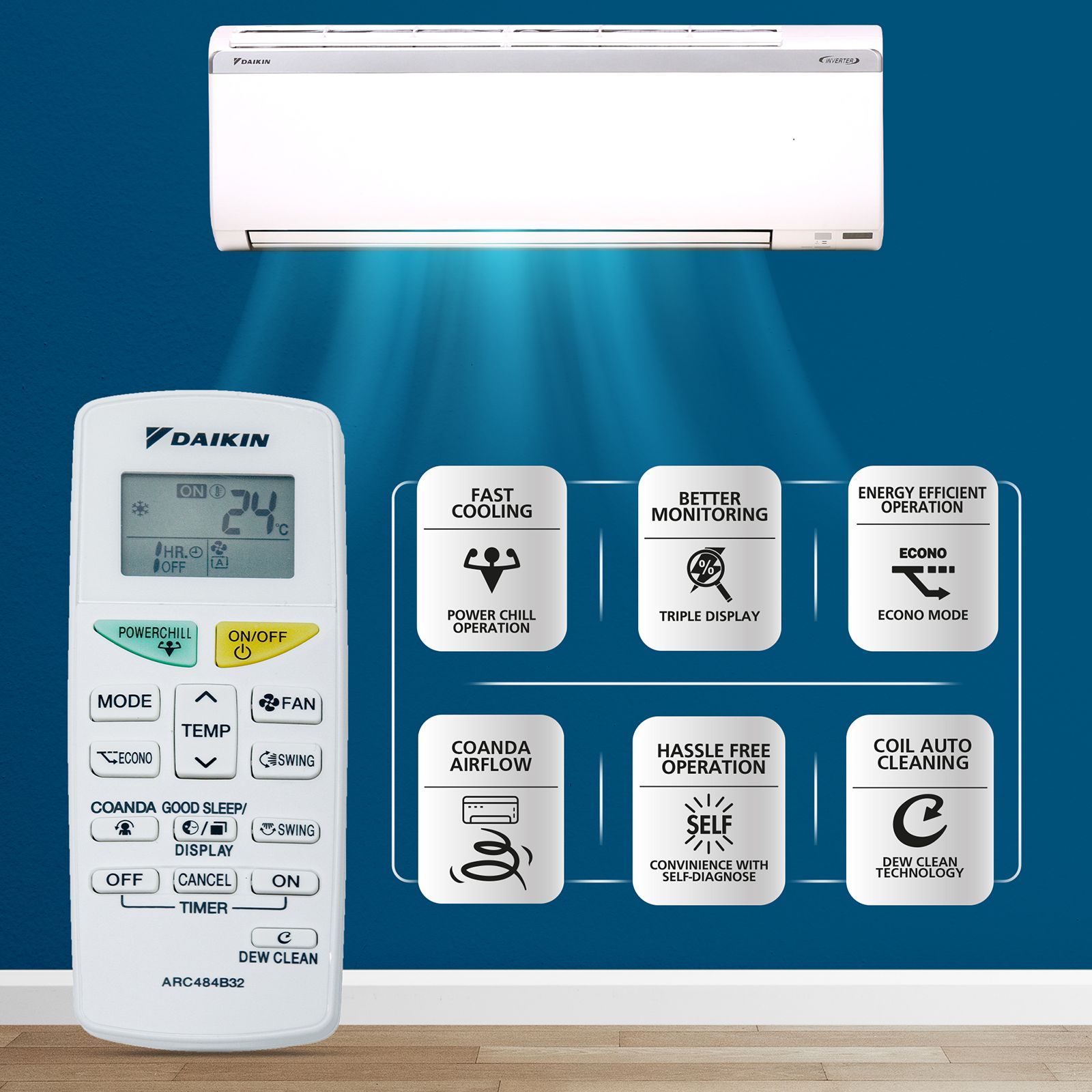 DAIKIN Standard Plus Series 1.5 Ton 5 Star Inverter Split AC (Copper Condenser, PM 2.5 Filter, FTKM50U)_9