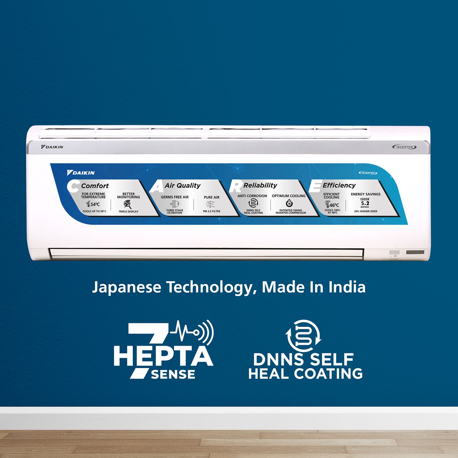 DAIKIN Standard Plus Series 1.5 Ton 5 Star Inverter Split AC (Copper Condenser, PM 2.5 Filter, FTKM50U)_12