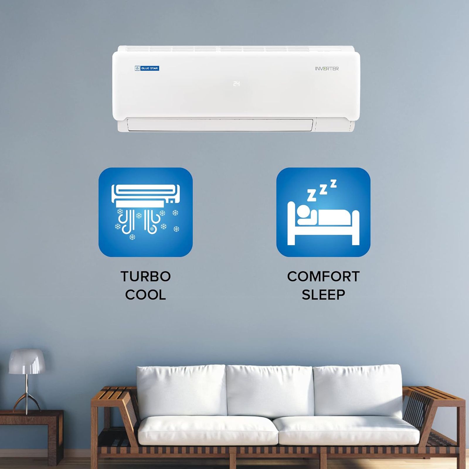 Blue Star 4 in 1 Convertible 1 Ton 3 Star Inverter Split AC with Dust Filter (Copper Condenser, IA312INU) Blue Star 4 in 1 Convertible 1 Ton 3 Star Inverter Split AC with Dust Filter (Copper Condenser, IA312INU)_11