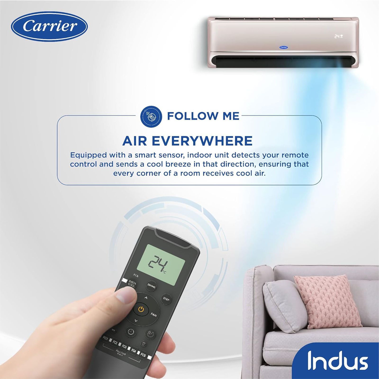 Carrier Indus CXI 4 in 1 Convertible 1.5 Ton 3 Star Hybridjet Inverter Split Smart AC with Dust Filter (2022 Model, Copper Condenser, CAI18IN3R31F1) Carrier Indus CXI 4 in 1 Convertible 1.5 Ton 3 Star Hybridjet Inverter Split Smart AC with Dust Filter (2022 Model, Copper Condenser, CAI18IN3R31F1)_8