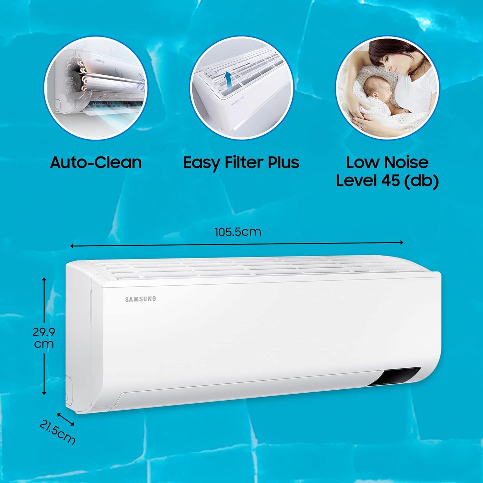 SAMSUNG 5 in 1 Convertible 1.5 Ton 5 Star Inverter Split Smart AC (Copper Condenser, AR18BYNZBWK)_13