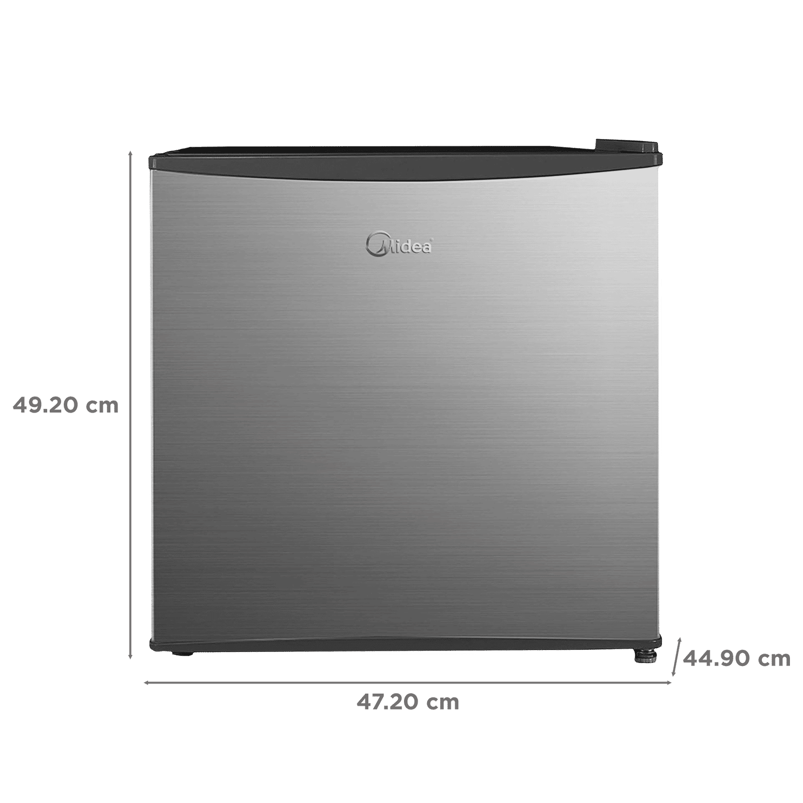Midea Mini Bar 45 Litres 2 Star Direct Cool Single Door Mini Refrigerator with Temperature Adjustment (MDRD86FGE31, Silver)_3