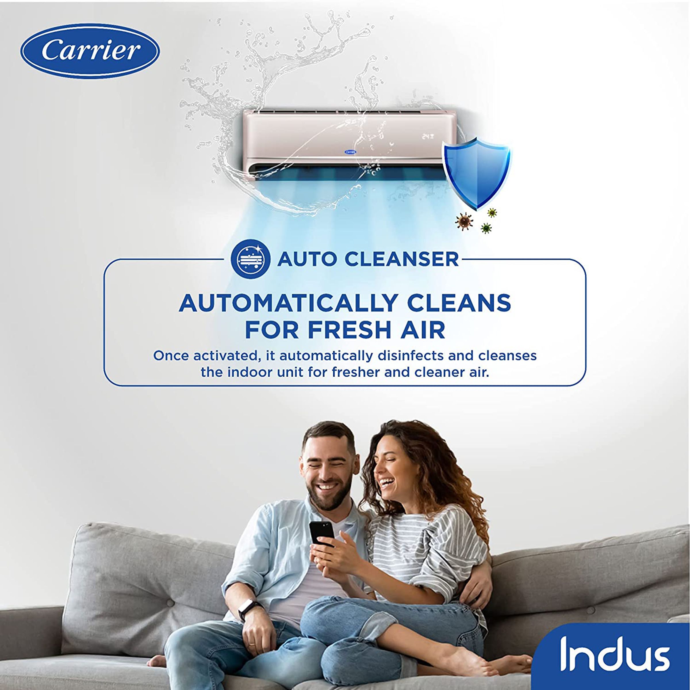 Carrier Indus CXI 4 in1 Convertible 1.5 Ton 3 Star Inverter Split AC with Anti-Bacteria Filter (Copper Condenser, INDUS Cxi BG) Carrier Indus CXI 4 in1 Convertible 1.5 Ton 3 Star Inverter Split AC with Anti-Bacteria Filter (Copper Condenser, INDUS Cxi BG)_5