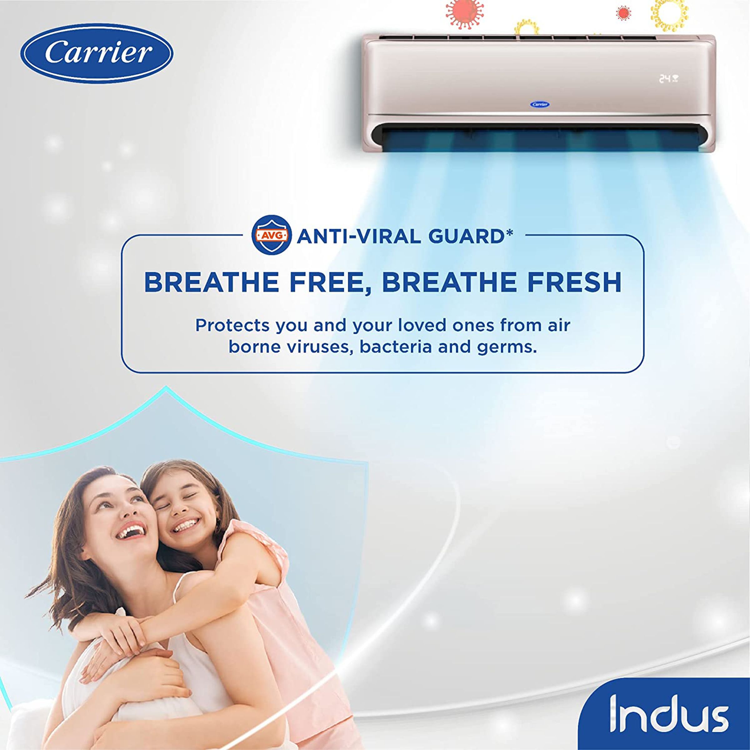 Carrier Indus CXI 4 in1 Convertible 1.5 Ton 3 Star Inverter Split AC with Anti-Bacteria Filter (Copper Condenser, INDUS Cxi BG) Carrier Indus CXI 4 in1 Convertible 1.5 Ton 3 Star Inverter Split AC with Anti-Bacteria Filter (Copper Condenser, INDUS Cxi BG)_12