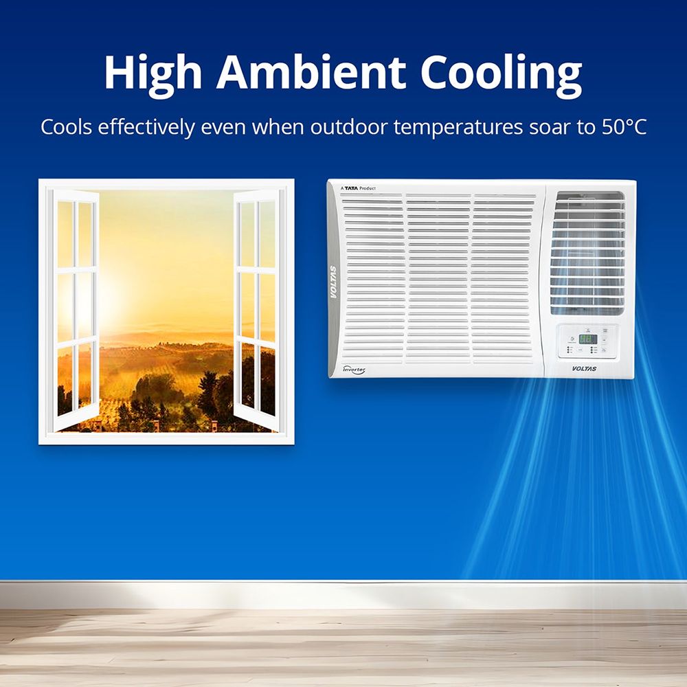VOLTAS Vertis 2 in 1 Convertible 1.5 Ton 3 Star Inverter Window AC with Anti-Dust Filter ( Copper Condenser, 183V Vertis Elite) VOLTAS Vertis 2 in 1 Convertible 1.5 Ton 3 Star Inverter Window AC with Anti-Dust Filter ( Copper Condenser, 183V Vertis Elite)_9