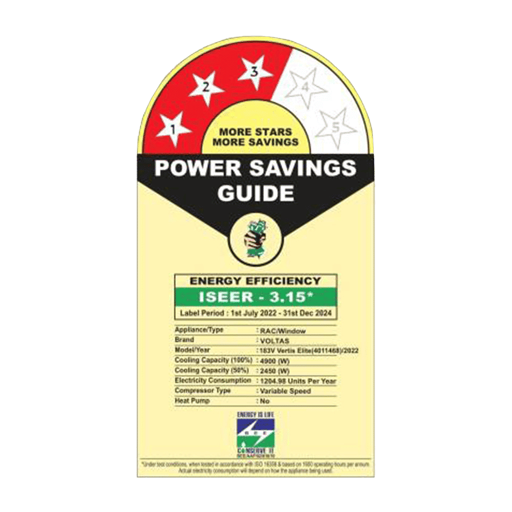 VOLTAS Vertis 2 in 1 Convertible 1.5 Ton 3 Star Inverter Window AC with Anti-Dust Filter ( Copper Condenser, 183V Vertis Elite) VOLTAS Vertis 2 in 1 Convertible 1.5 Ton 3 Star Inverter Window AC with Anti-Dust Filter ( Copper Condenser, 183V Vertis Elite)_3