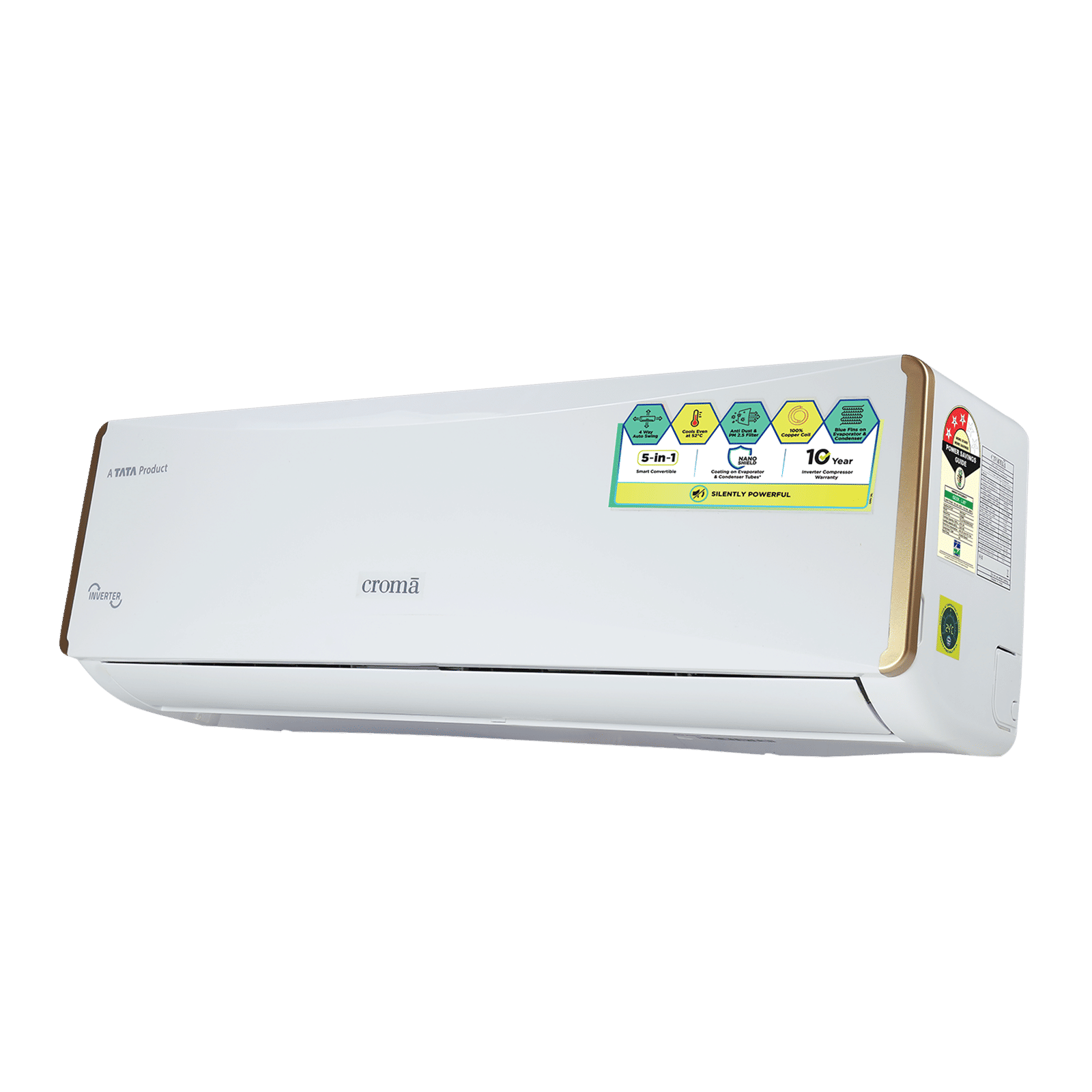 Croma 5 in 1 Convertible 1.4 Ton 3 Star Inverter Split AC with Self Diagnosis (Copper Condenser, CRLA017IND255953) Croma 5 in 1 Convertible 1.4 Ton 3 Star Inverter Split AC with Self Diagnosis (Copper Condenser, CRLA017IND255953)_4