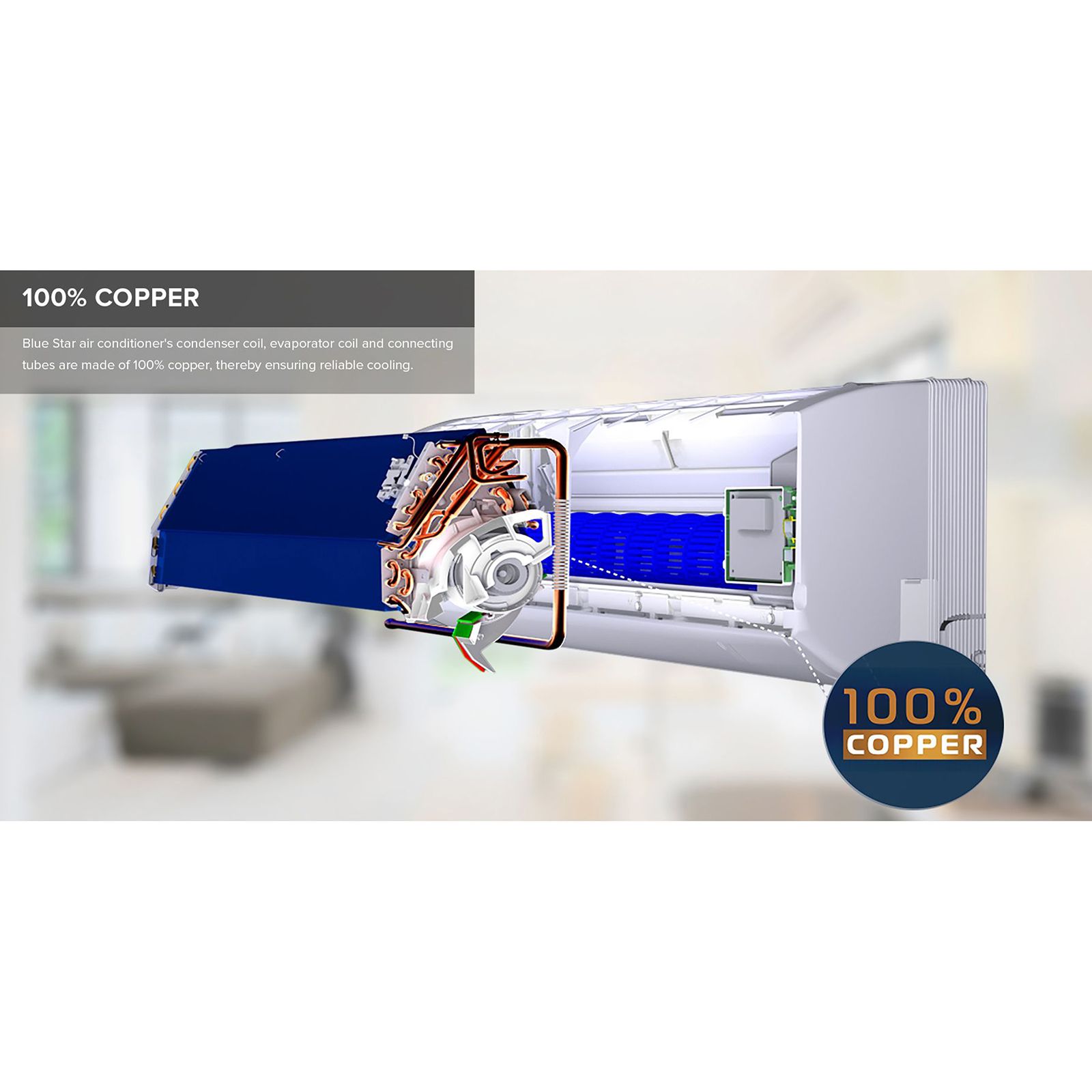 Blue Star 5 in 1 Convertible 1.2 Ton 3 Star Inverter Split AC with Dust Filter ( Copper Condenser, IA315YNU) Blue Star 5 in 1 Convertible 1.2 Ton 3 Star Inverter Split AC with Dust Filter ( Copper Condenser, IA315YNU)_13