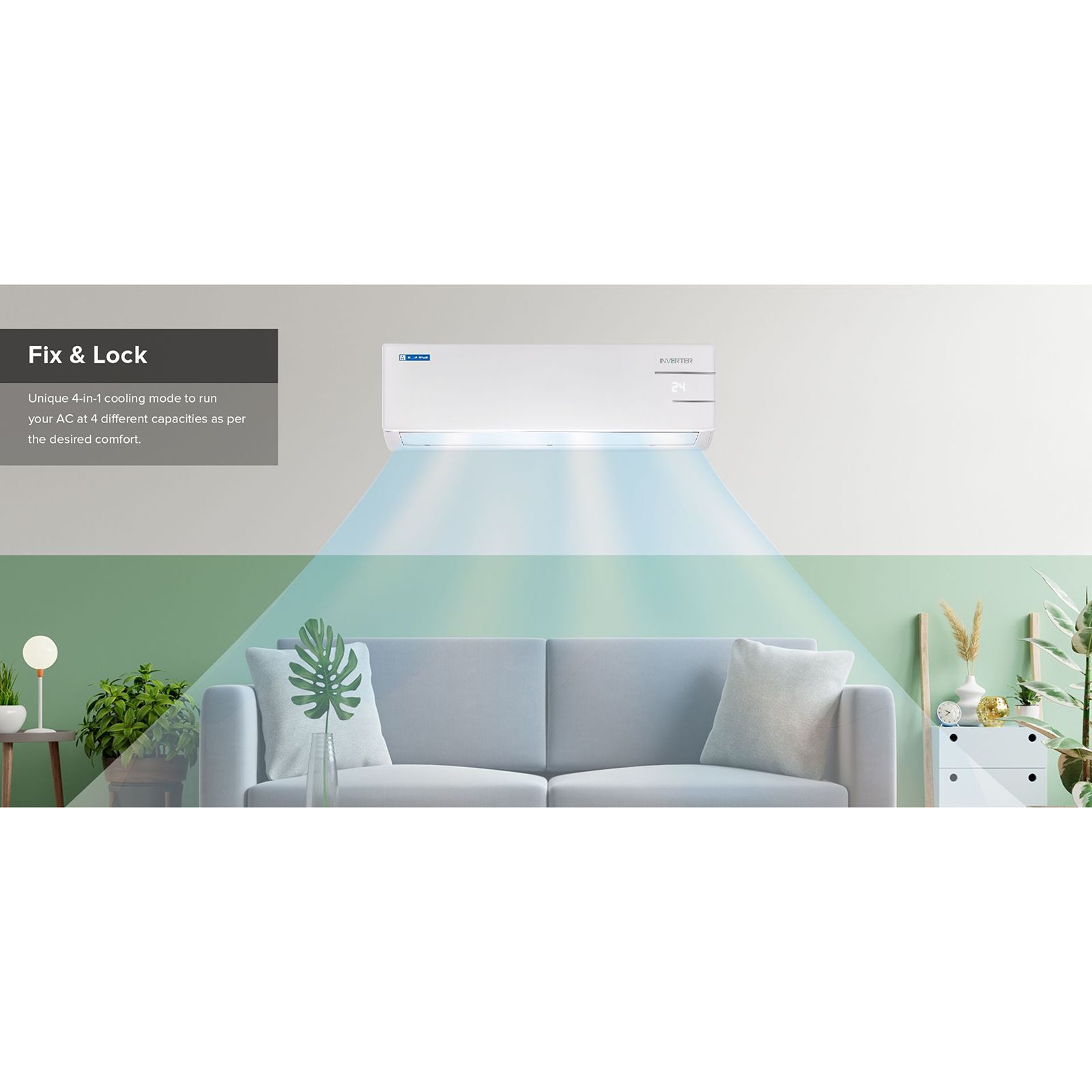 Blue Star 5 in 1 Convertible 1.2 Ton 3 Star Inverter Split AC with Dust Filter ( Copper Condenser, IA315YNU) Blue Star 5 in 1 Convertible 1.2 Ton 3 Star Inverter Split AC with Dust Filter ( Copper Condenser, IA315YNU)_18
