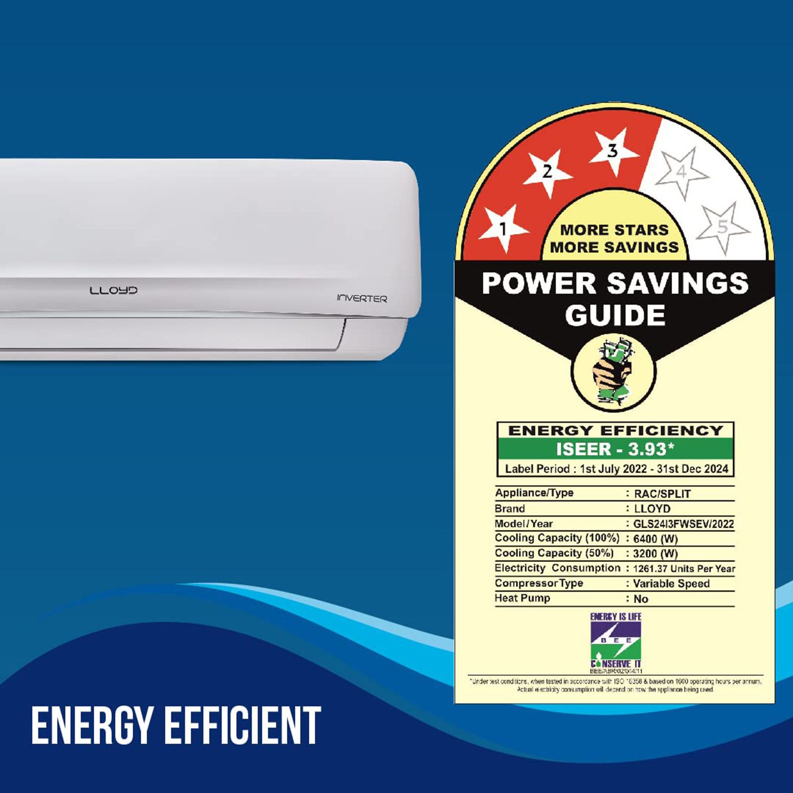 LLOYD 5 in 1 Convertible 2 Ton 3 Star Inverter Split Smart AC with Blow Function ( Copper Condenser, GLS24I3FWSEV)_10