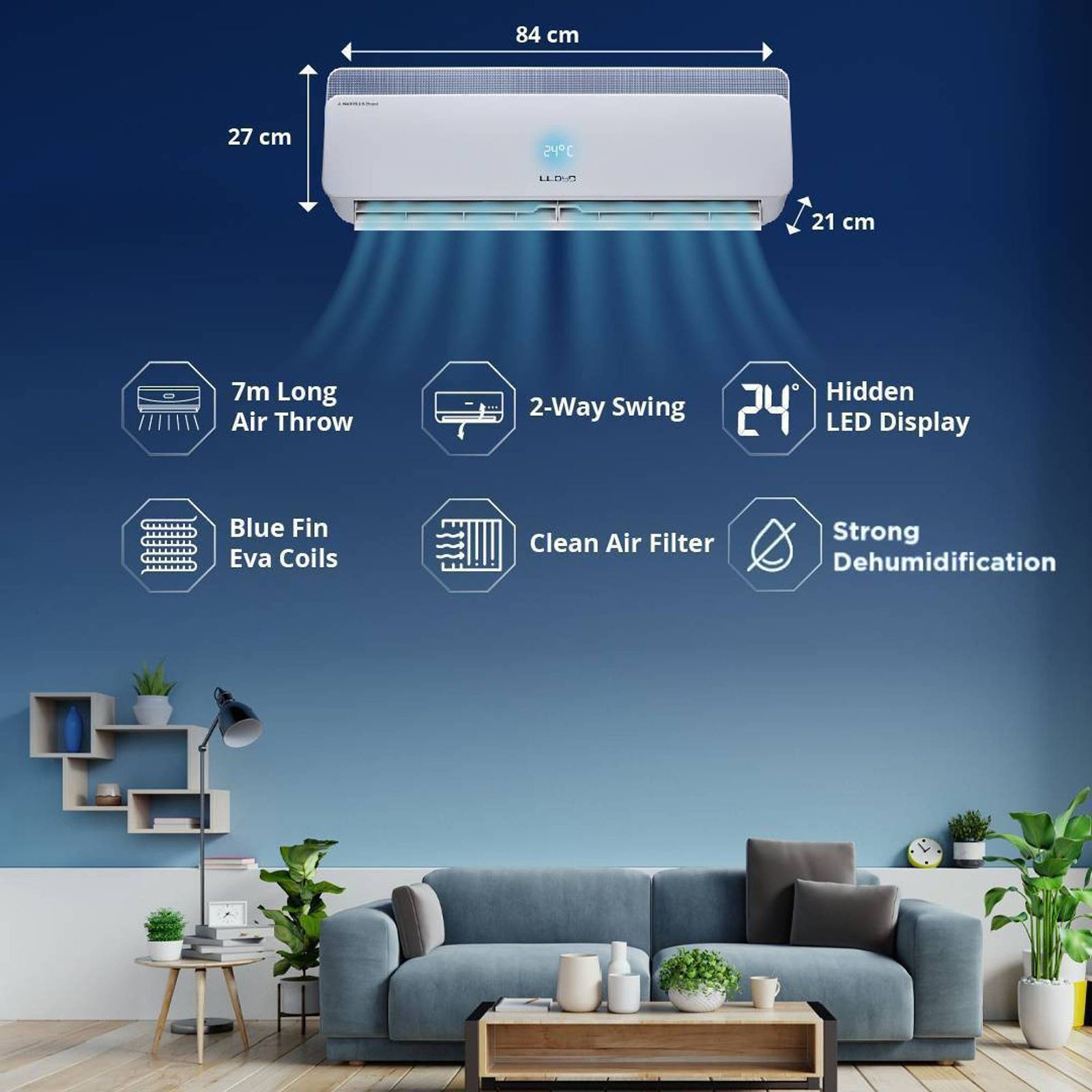 LLOYD 1 Ton 3 Star Split AC (Copper Condenser, GLS12C3XWBEP)_11