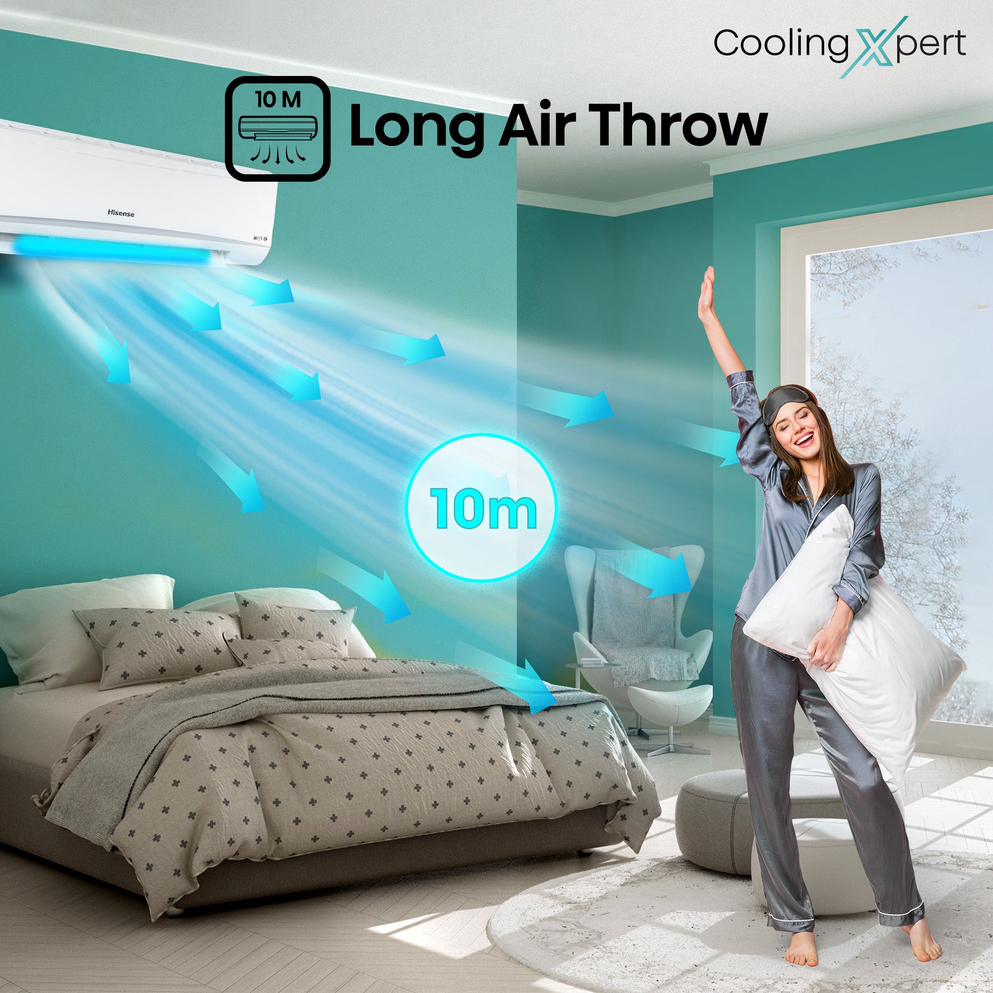 Hisense Cooling Expert 5 in 1 Convertible 1 Ton 3 Star Inverter Split AC with Auto Cleanser (Copper Condenser, ATC353HIB) Hisense Cooling Expert 5 in 1 Convertible 1 Ton 3 Star Inverter Split AC with Auto Cleanser (Copper Condenser, ATC353HIB)_17