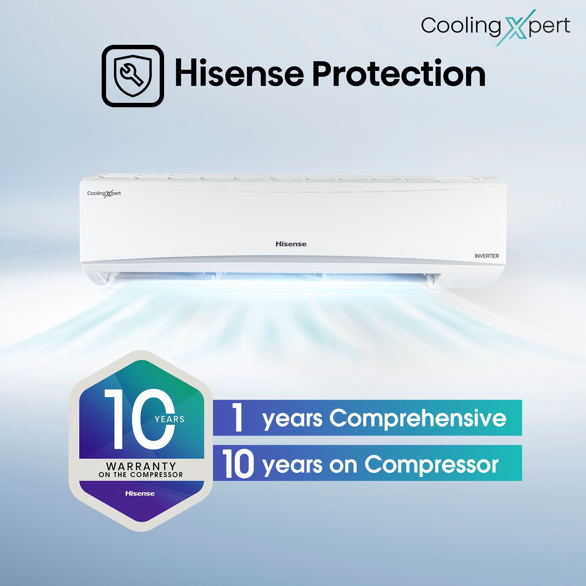 Hisense Cooling Expert 5 in 1 Convertible 1.5 Ton 3 Star Inverter Split AC with Auto Cleanser (Copper Condenser, ATC503HIB) Hisense Cooling Expert 5 in 1 Convertible 1.5 Ton 3 Star Inverter Split AC with Auto Cleanser (Copper Condenser, ATC503HIB)_17