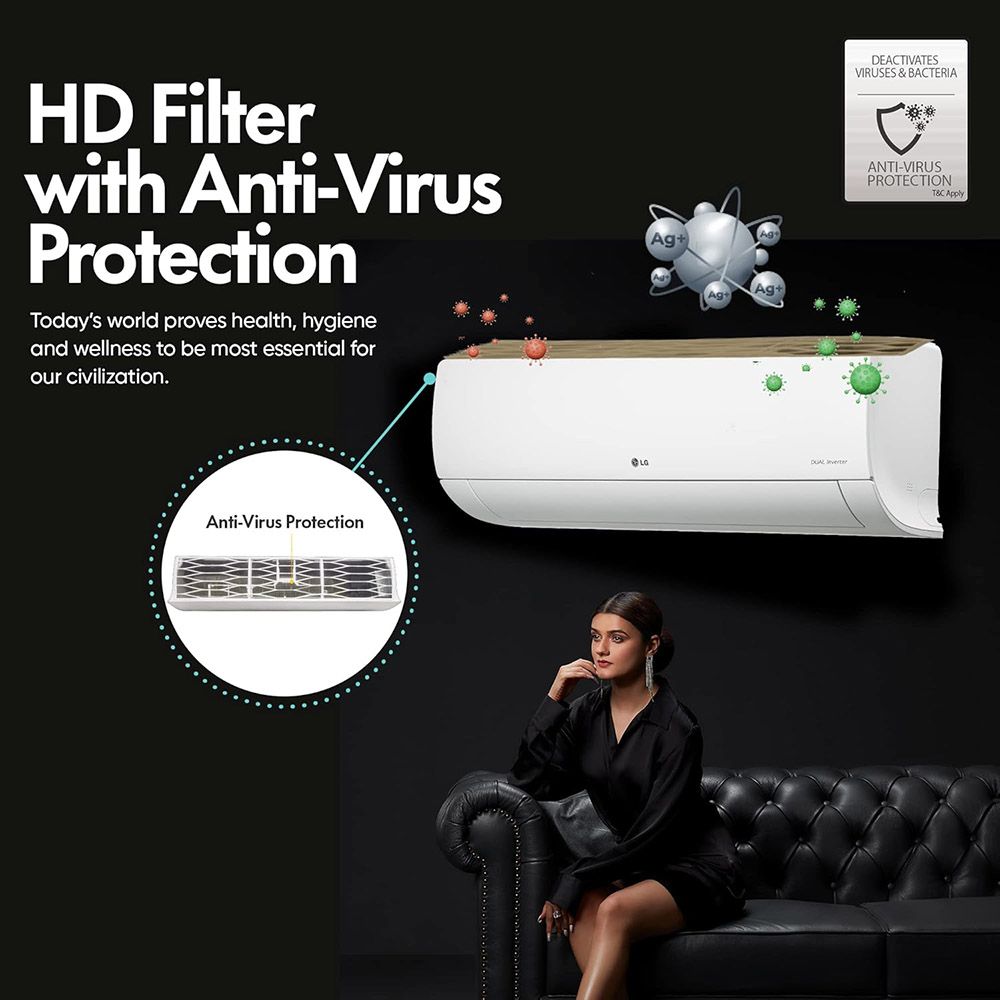 LG 6 in 1 Convertible 1.5 Ton 5 Star AI Dual Inverter Split AC with 4-Way Swing (Copper Condenser, RS-Q19ANZE) LG 6 in 1 Convertible 1.5 Ton 5 Star AI Dual Inverter Split AC with 4-Way Swing (Copper Condenser, RS-Q19ANZE)_15