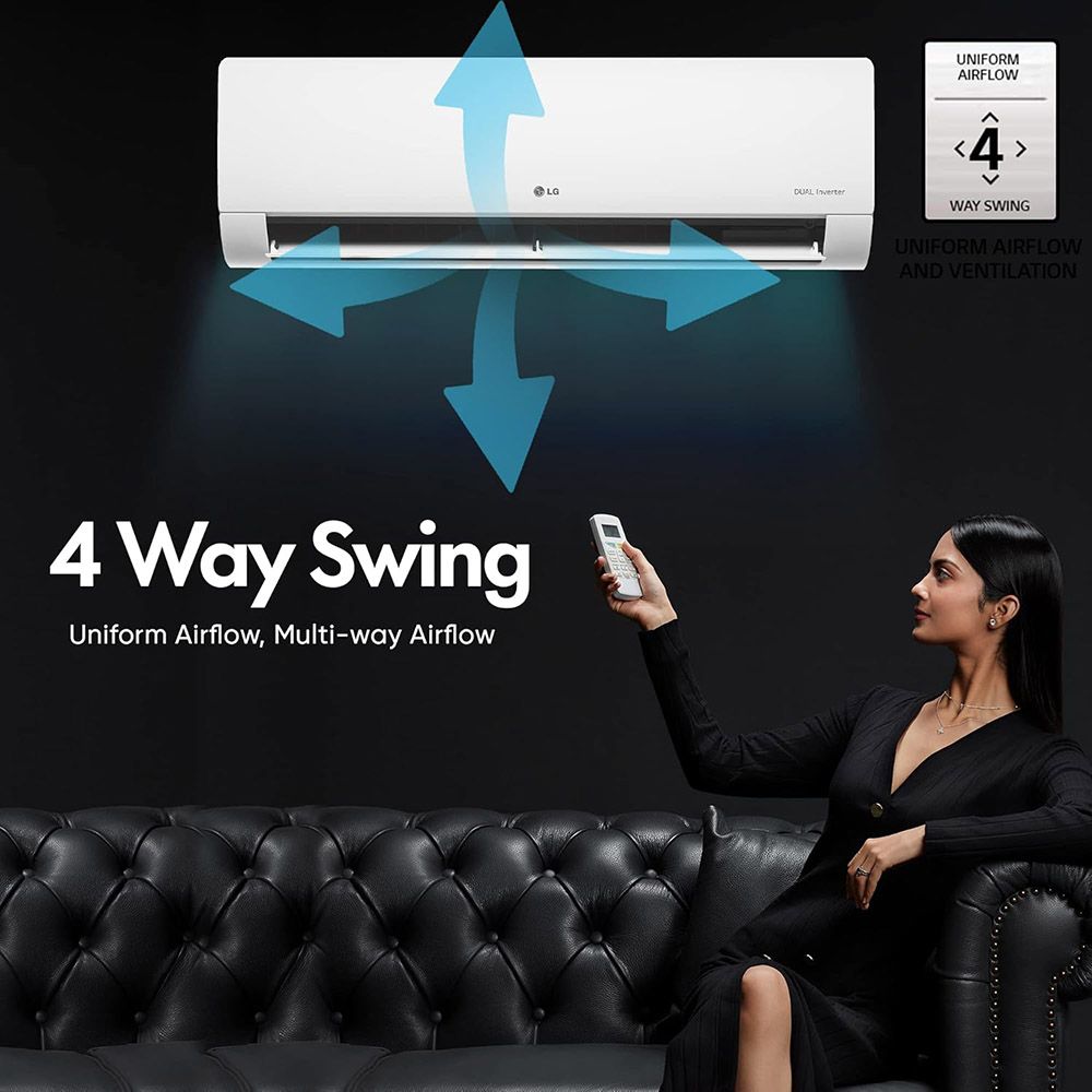 LG 6 in 1 Convertible 1.5 Ton 5 Star AI Dual Inverter Split AC with 4-Way Swing (Copper Condenser, RS-Q19ANZE) LG 6 in 1 Convertible 1.5 Ton 5 Star AI Dual Inverter Split AC with 4-Way Swing (Copper Condenser, RS-Q19ANZE)_20
