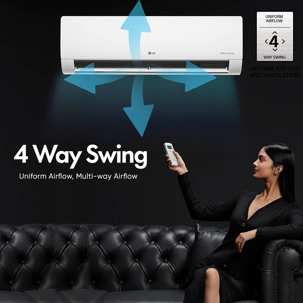 LG 5 in 1 Convertible 2 Ton 3 Star Hot & Cold Dual Inverter Split AC with 4-Way Swing (Copper Condenser, RS-H24VNXE) LG 5 in 1 Convertible 2 Ton 3 Star Hot & Cold Dual Inverter Split AC with 4-Way Swing (Copper Condenser, RS-H24VNXE)_19