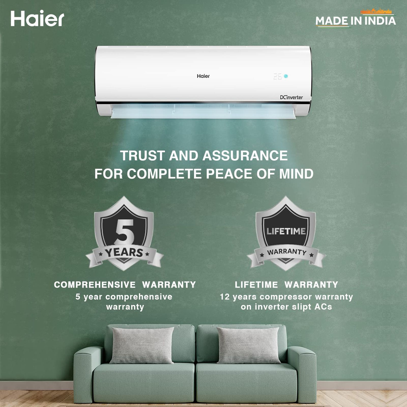 Haier UV Heavy Duty Pro 7 in 1 Convertible 1.6 Ton 5 Star Inverter Split Smart AC with Micro Anti Bacterial Filter (Copper Condenser, HSU19U-PYFC5BE) Haier UV Heavy Duty Pro 7 in 1 Convertible 1.6 Ton 5 Star Inverter Split Smart AC with Micro Anti Bacterial Filter (Copper Condenser, HSU19U-PYFC5BE)_11