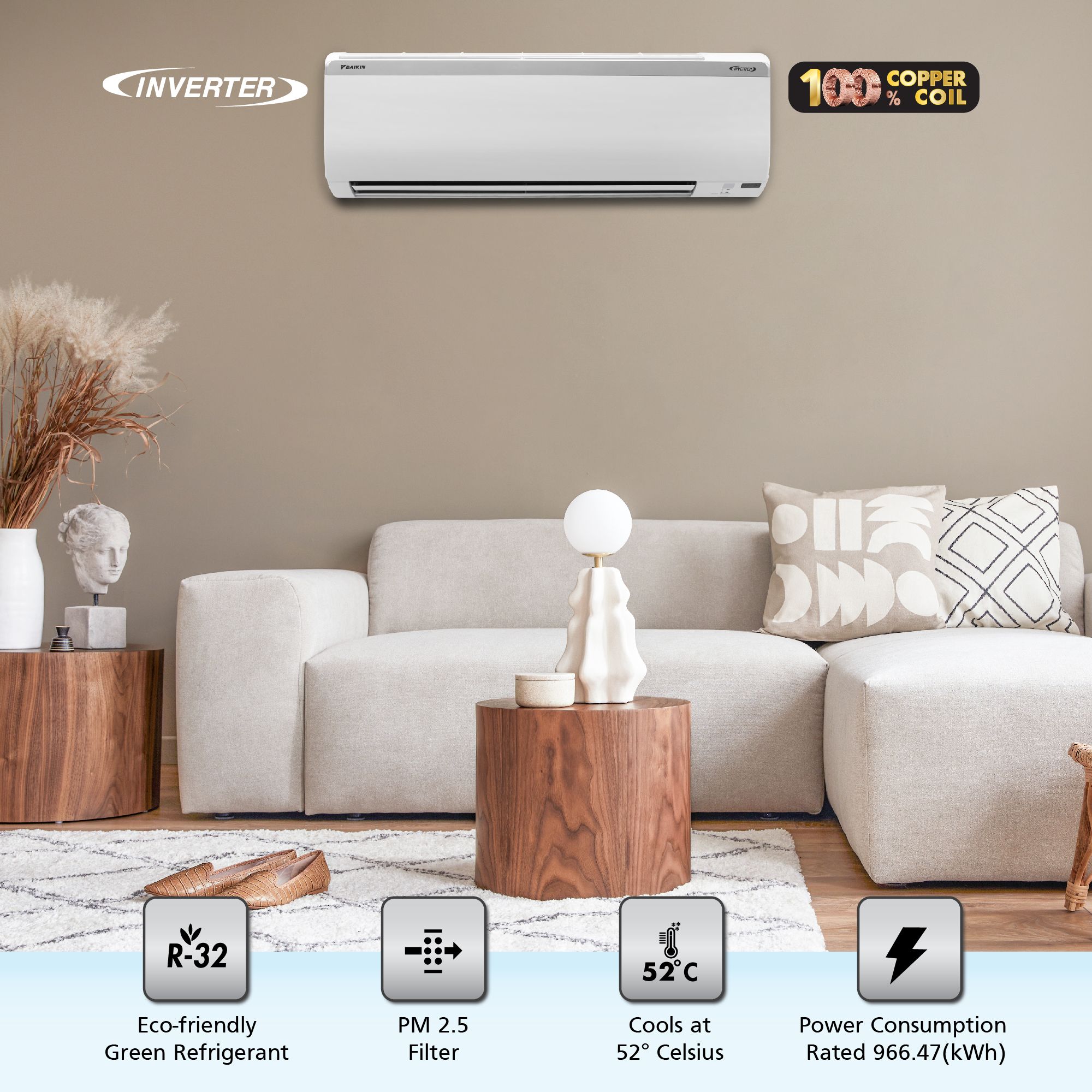 DAIKIN Standard Plus 1.5 Ton 3 Star Inverter Split AC (Copper Condenser, PM 2.5 Filter, MTKL50U)_10