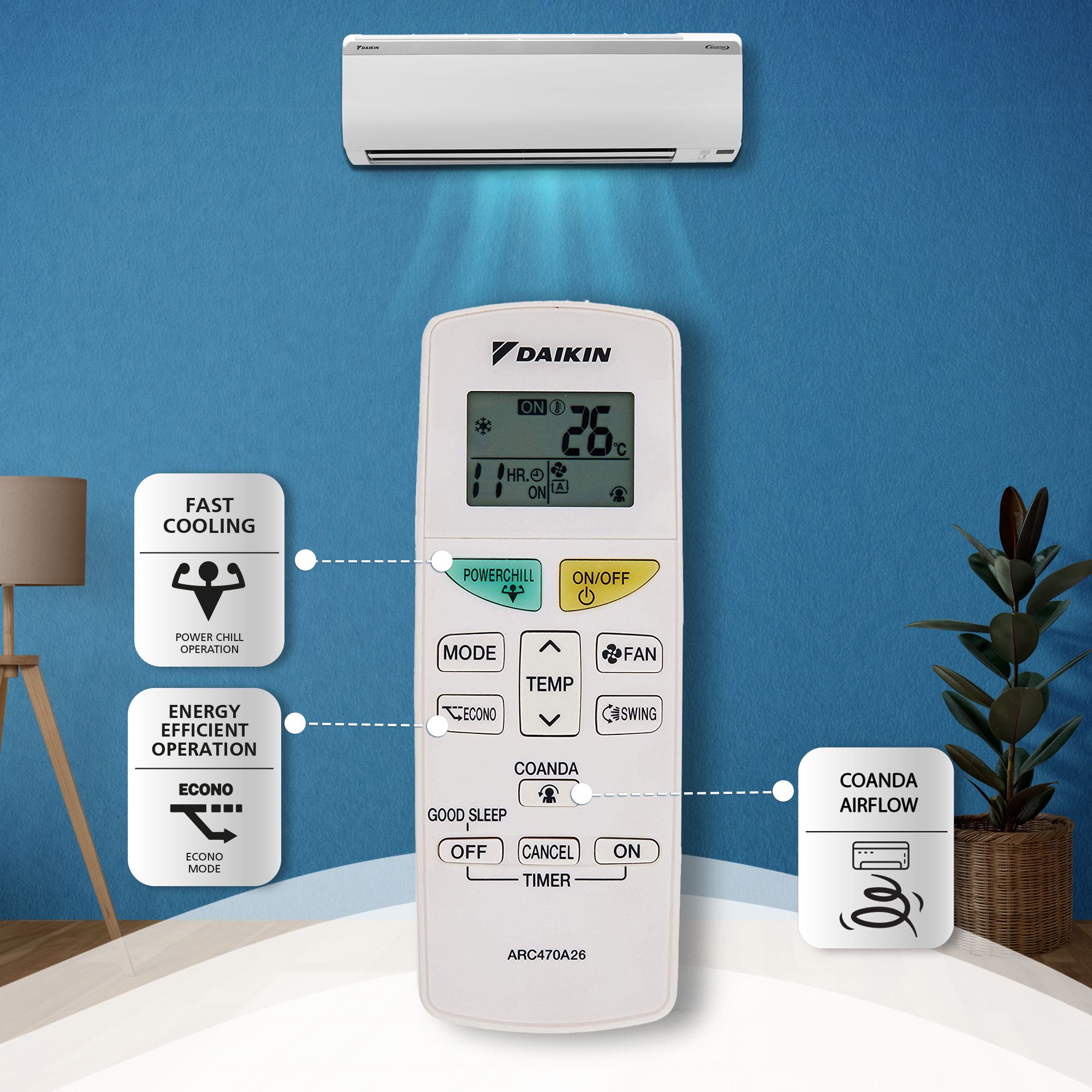 DAIKIN Standard 1.5 Ton 5 Star Inverter Split AC (Copper Condenser, Dust Filter, MTKM50U) DAIKIN Standard 1.5 Ton 5 Star Inverter Split AC (Copper Condenser, Dust Filter, MTKM50U)_6
